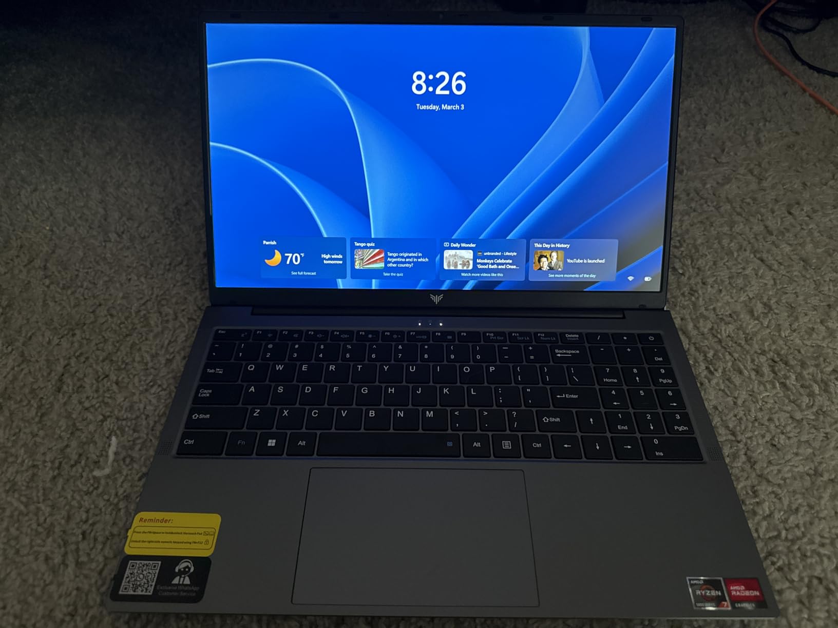 Gaming Laptop with AMD Ryzen 7 H255 (up to 4.9GHz), 24GB DDR5 512GB NVMe SSD | 16 inch Laptop with AMD Radeon 780M, Backlit KB, Windows 11, 1920x1200 FHD, WiFi 6, Full Function Type-C, Beat R9 6900HX customer photo 1
