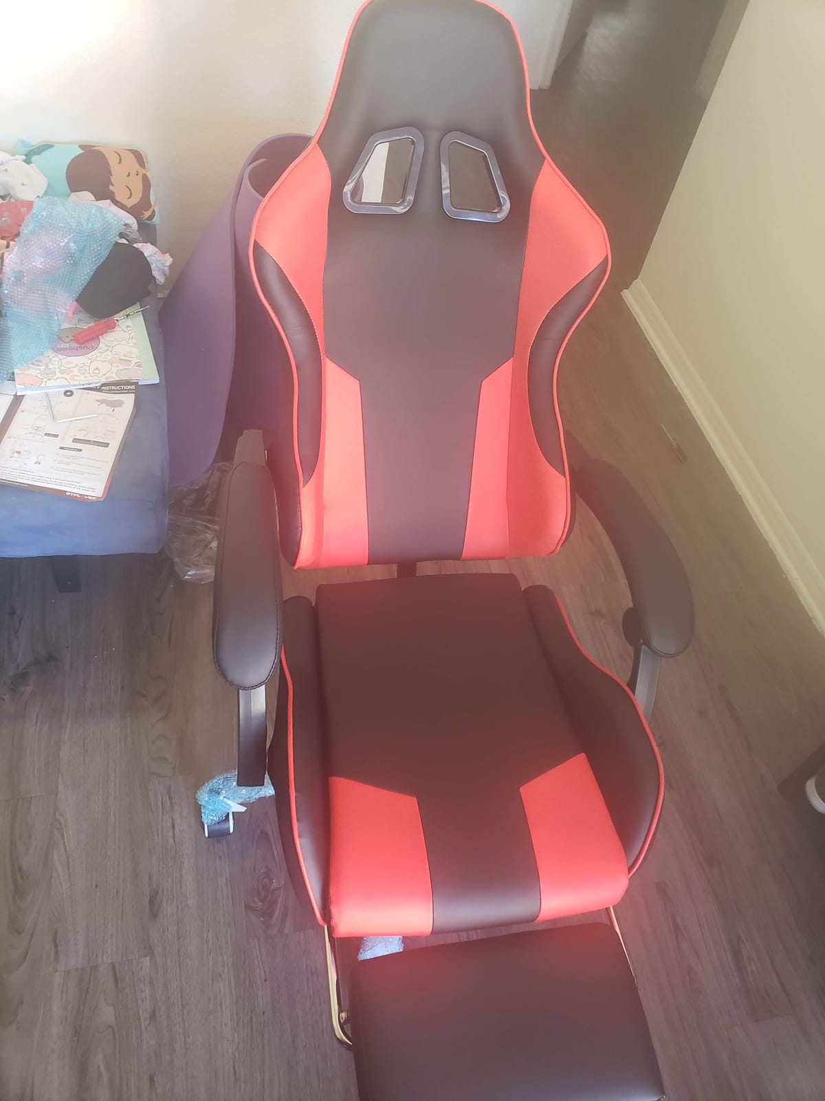 GTPLAYER Big&Tall Ergonomic Gaming Chair, Wide Spring Seat, Linkage Armrest, Black customer photo 1