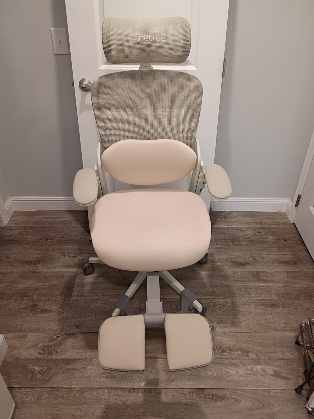 CabLady S2 Petite Office Chair for Women & Small Frames | 330lb Capacity, 4D Adjustable Lumbar/Headrest, Flip-Up Arms & Footrest, Ergonomic Desk Chair (Onyx-Matte Black) customer photo 2