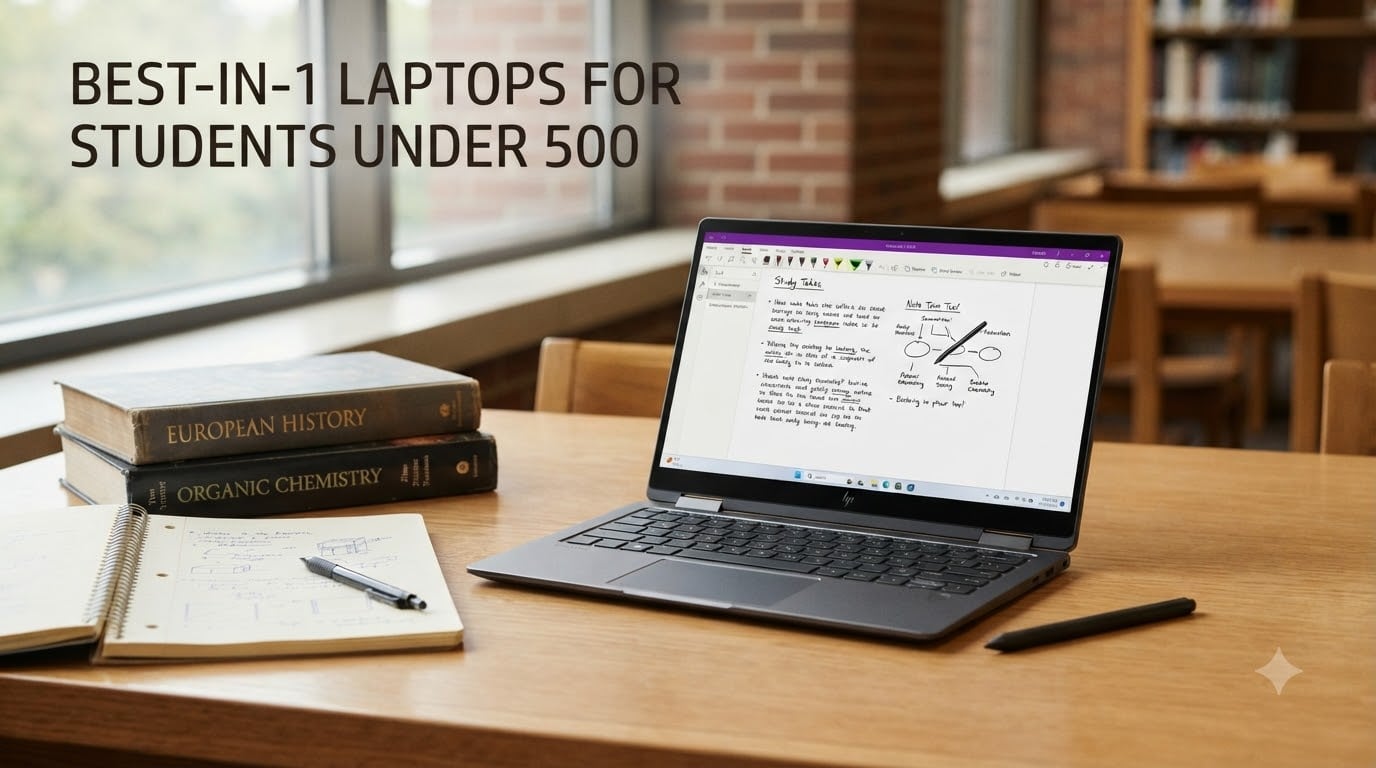 best 2-in-1 laptops for students under 500