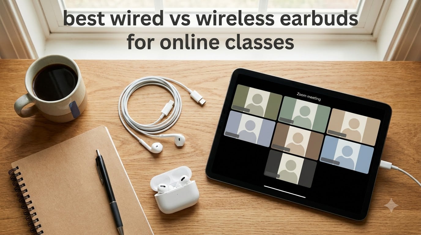 best wired vs wireless earbuds for online classes