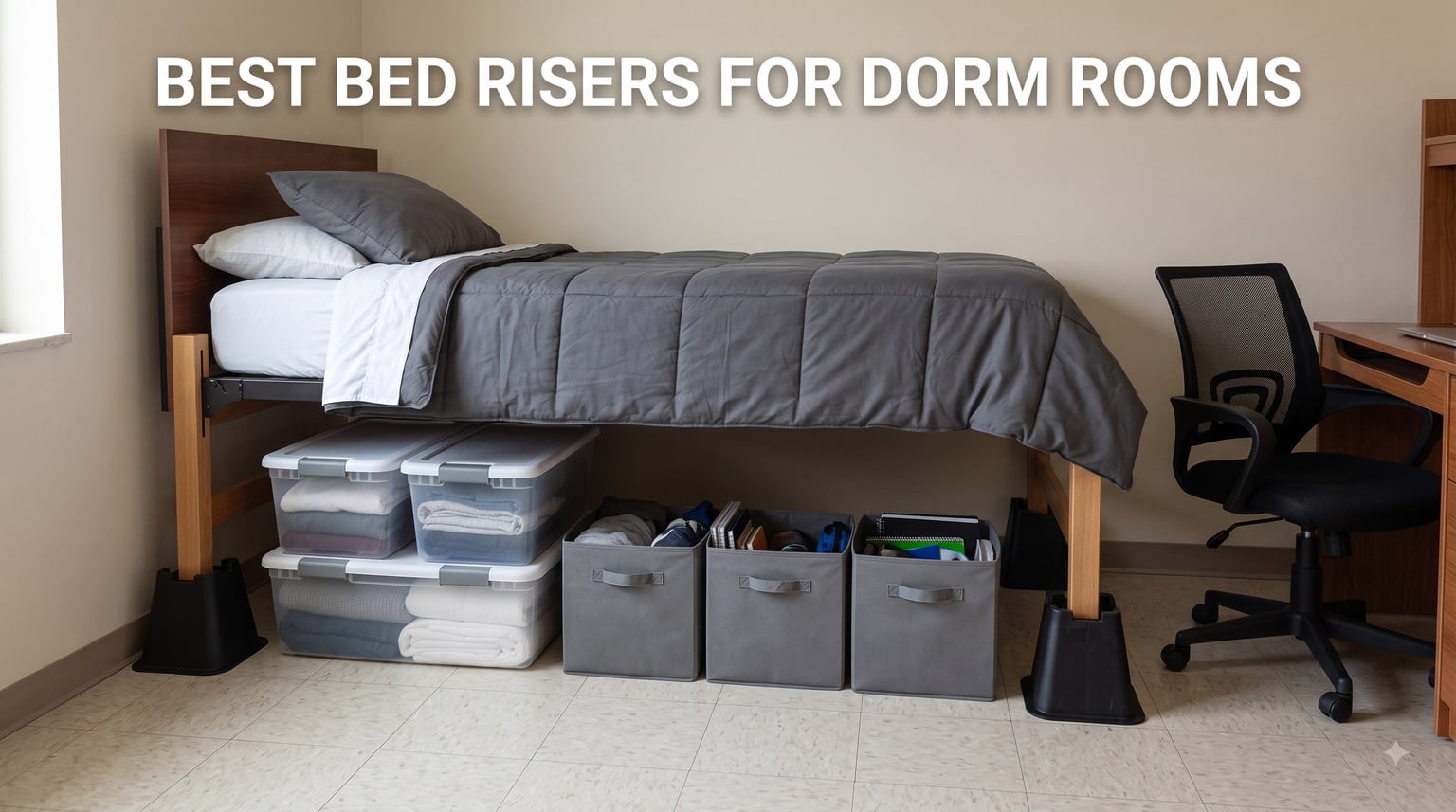 best bed risers for dorm rooms
