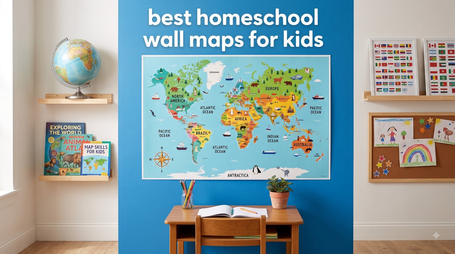 best homeschool wall maps for kids