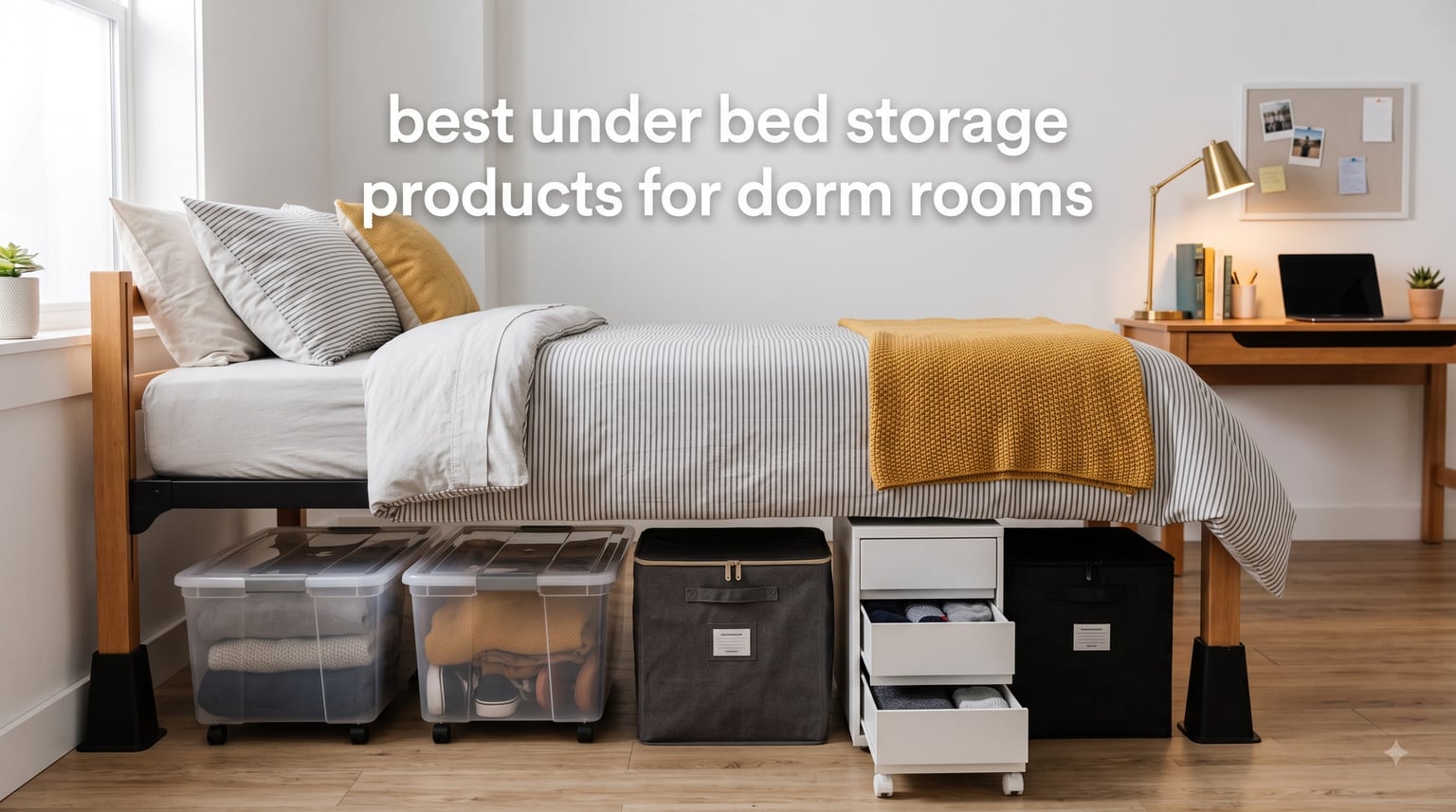 best under bed storage products for dorm rooms