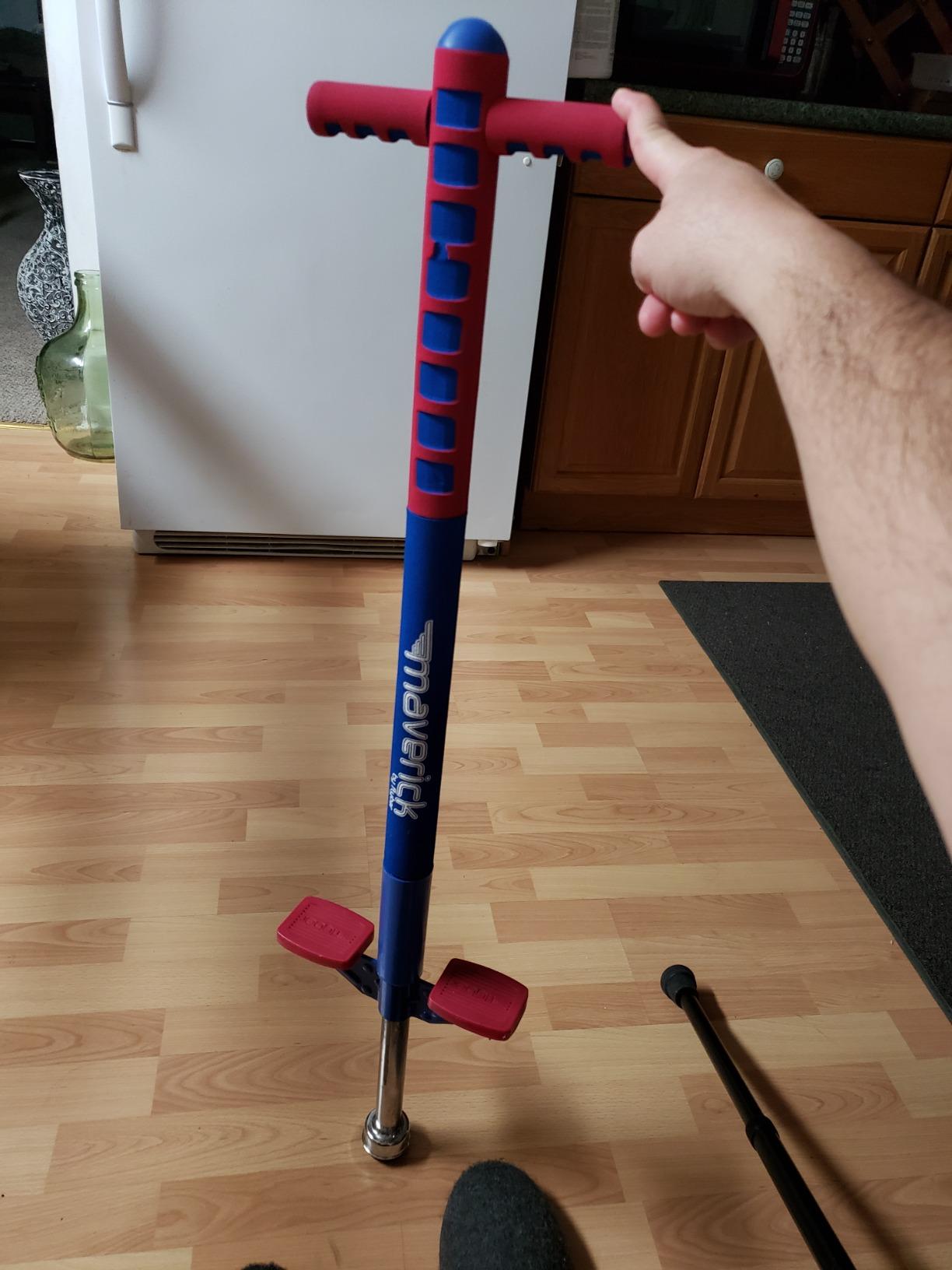 Flybar Maverick Foam Pogo Stick for Kids Age 5 and Up, 40 to 80 Pounds, Pogo Stick for Boys and Girls (Red/Blue) customer photo 2
