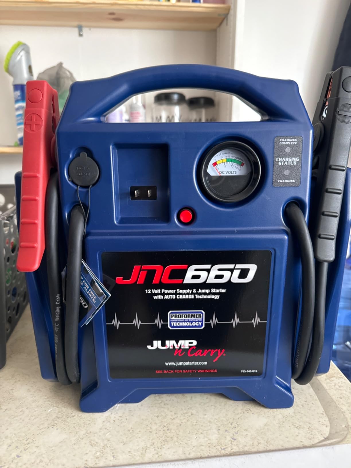 Clore Automotive Jump-N-Carry JNC660 1700 Peak Amp 12 Volt Jump Starter, Blue customer photo 1