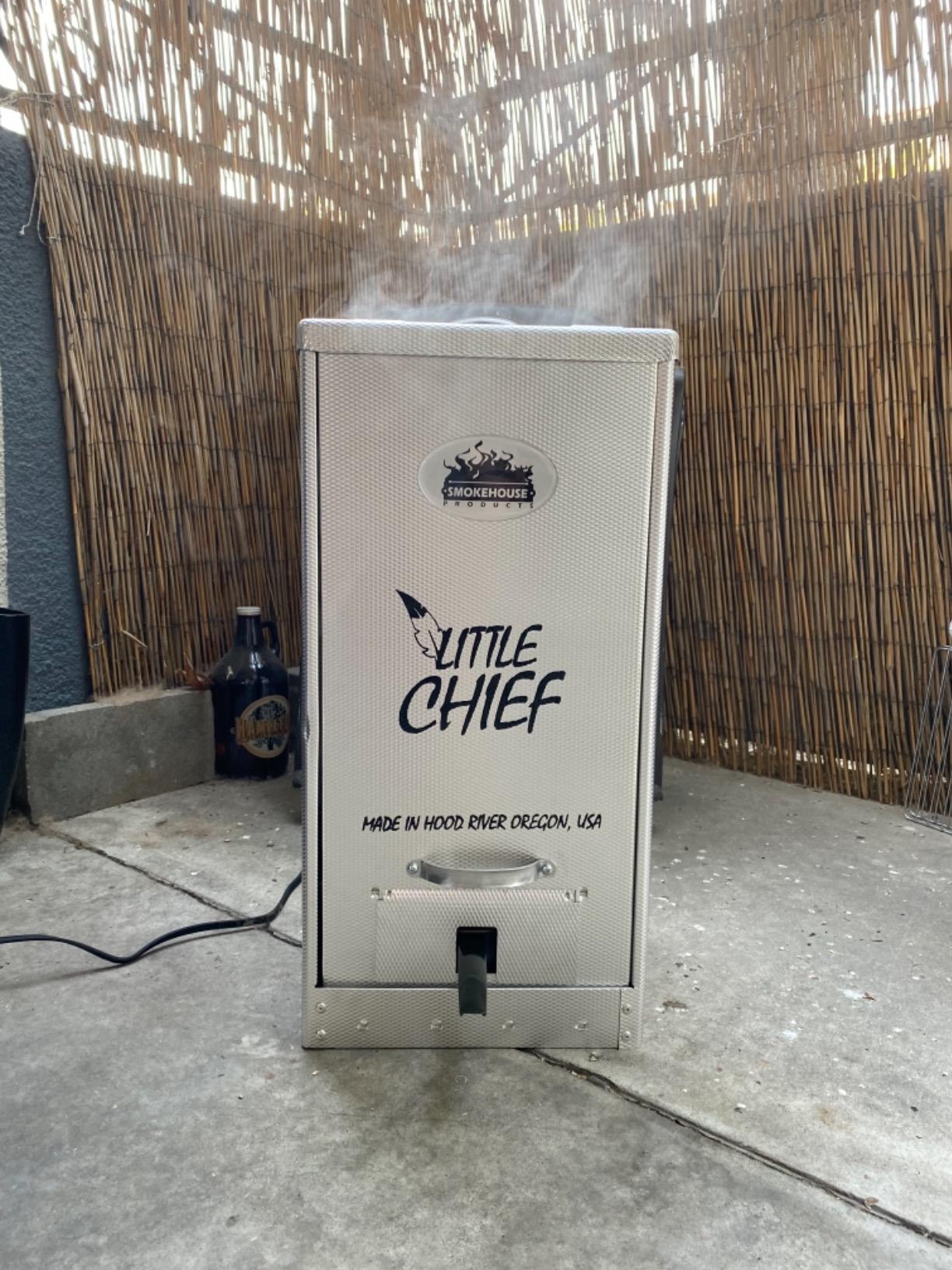 Smokehouse Little Chief Front Load Smoker, Low to Mid Temperature Smoker for Fish, Jerky, Cheese, Sausage & Other meats, Smoke Up to 25 Pounds of Meat & Fish customer photo 1