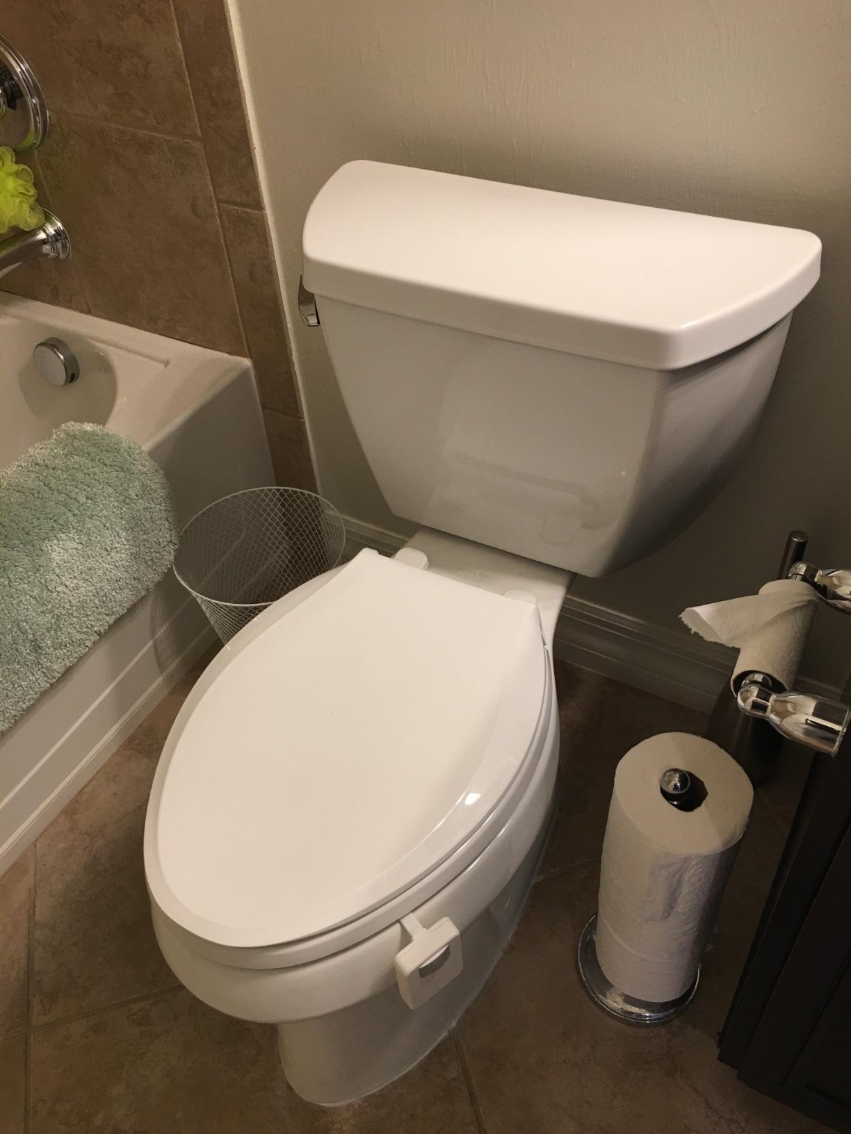 Kohler 3493-0 Highline Classic Comfort Height two-piece elongated chair height 1.6 gpf toilet, White customer photo 1