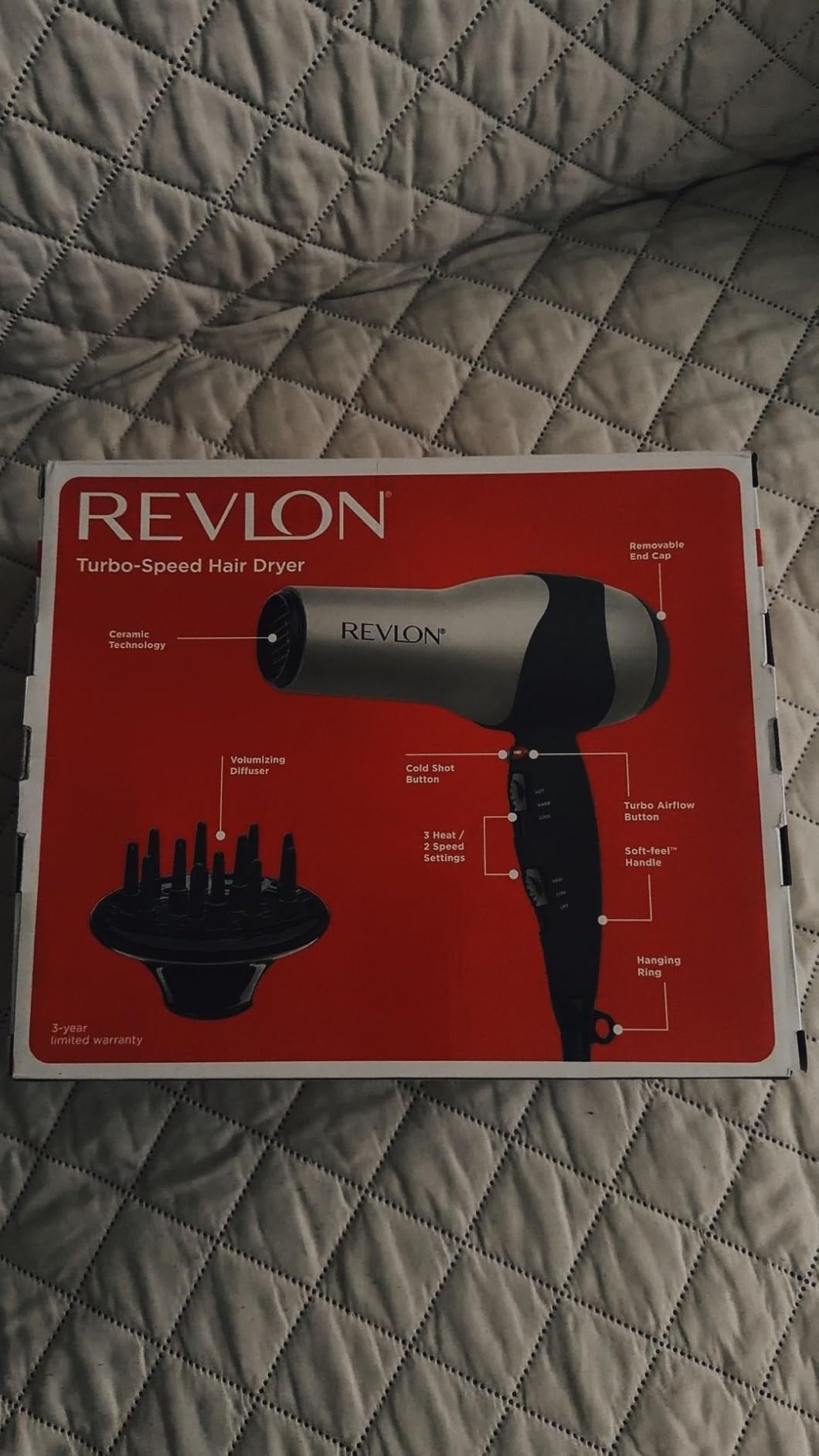 REVLON Turbo Hair Dryer | 1875 Watts of Maximum Shine, Fast Dry (Silver) | Built for Speed, Style & Shine, Fast Drying, Reduces Frizz, 3X Ceramic Coating customer photo 2