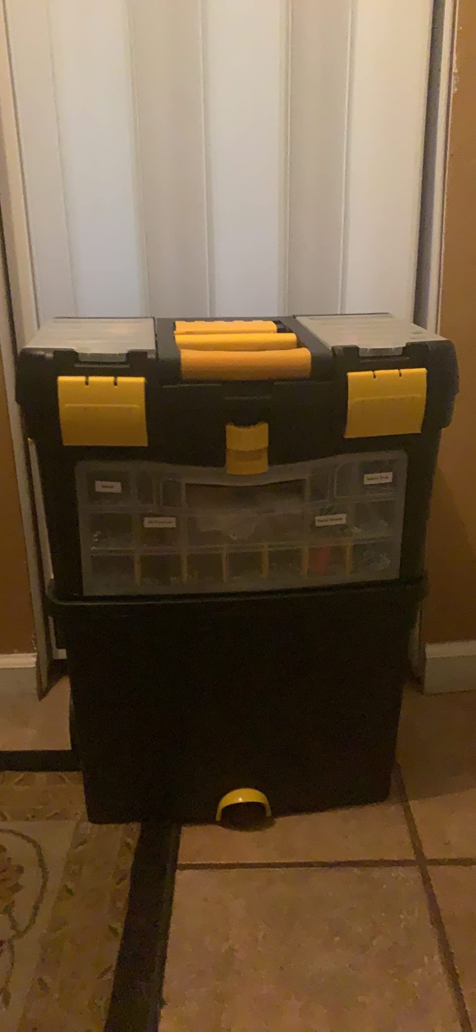 Rolling Tool Box with Wheels, Foldable Comfort Handle, and Removable Top – Toolbox Organizers and Storage by Stalwart customer photo 1