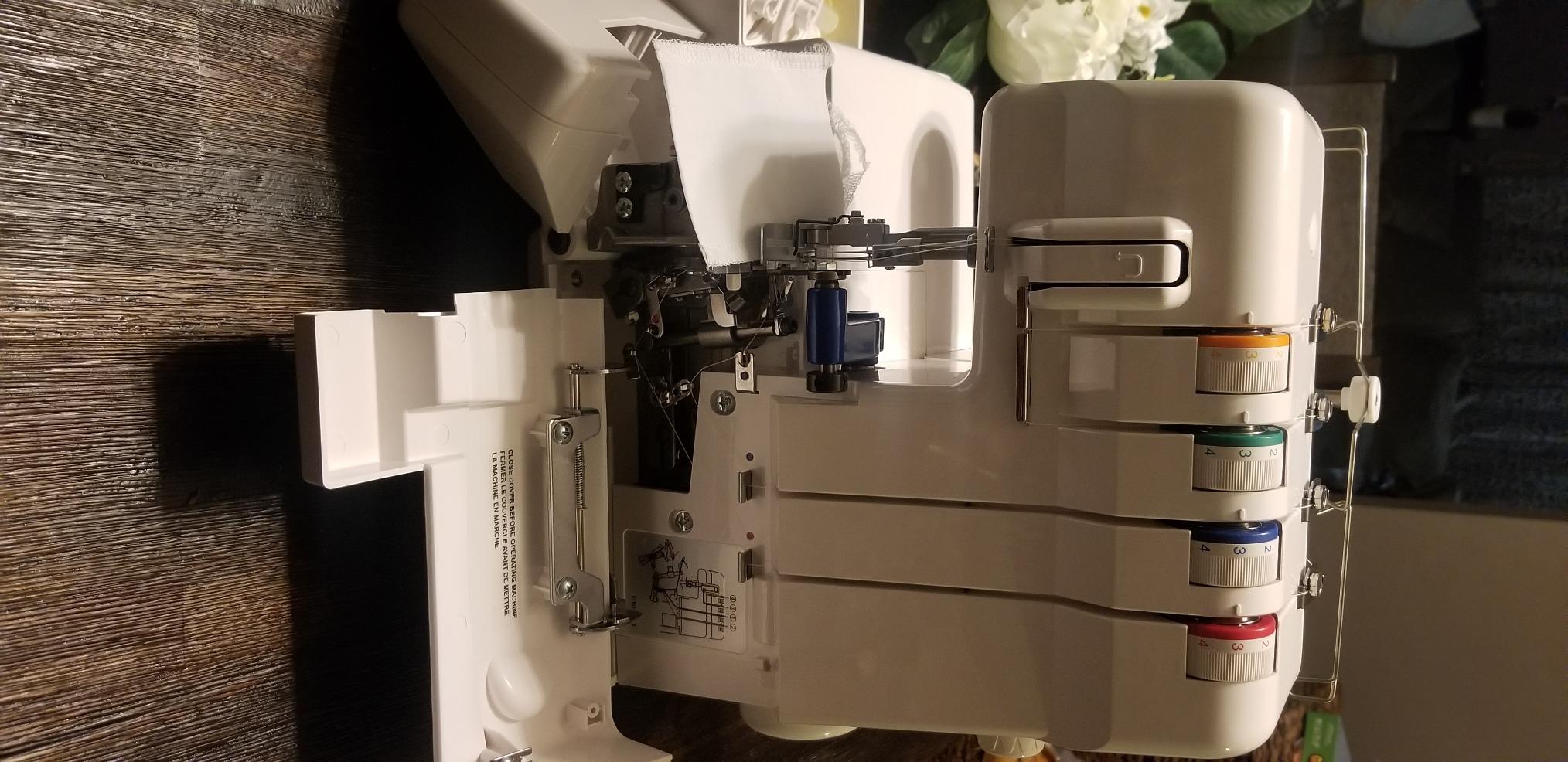 Juki MO-50E 3 or 4 Thread Serger, Lay In Tensions, Adjustable Differential Feed, Built In Rolled Hem, Automatic Lower Looper Threader customer photo 1