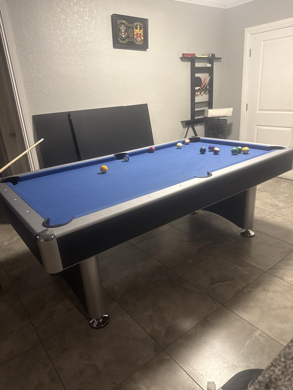 Hathaway Maverick 7 Foot Pool Table with Table Tennis Top – with Accessories for Both Games – Space-Saving Ping Pong and Pool Table Combo for Families – Matte Black Finish customer photo 1