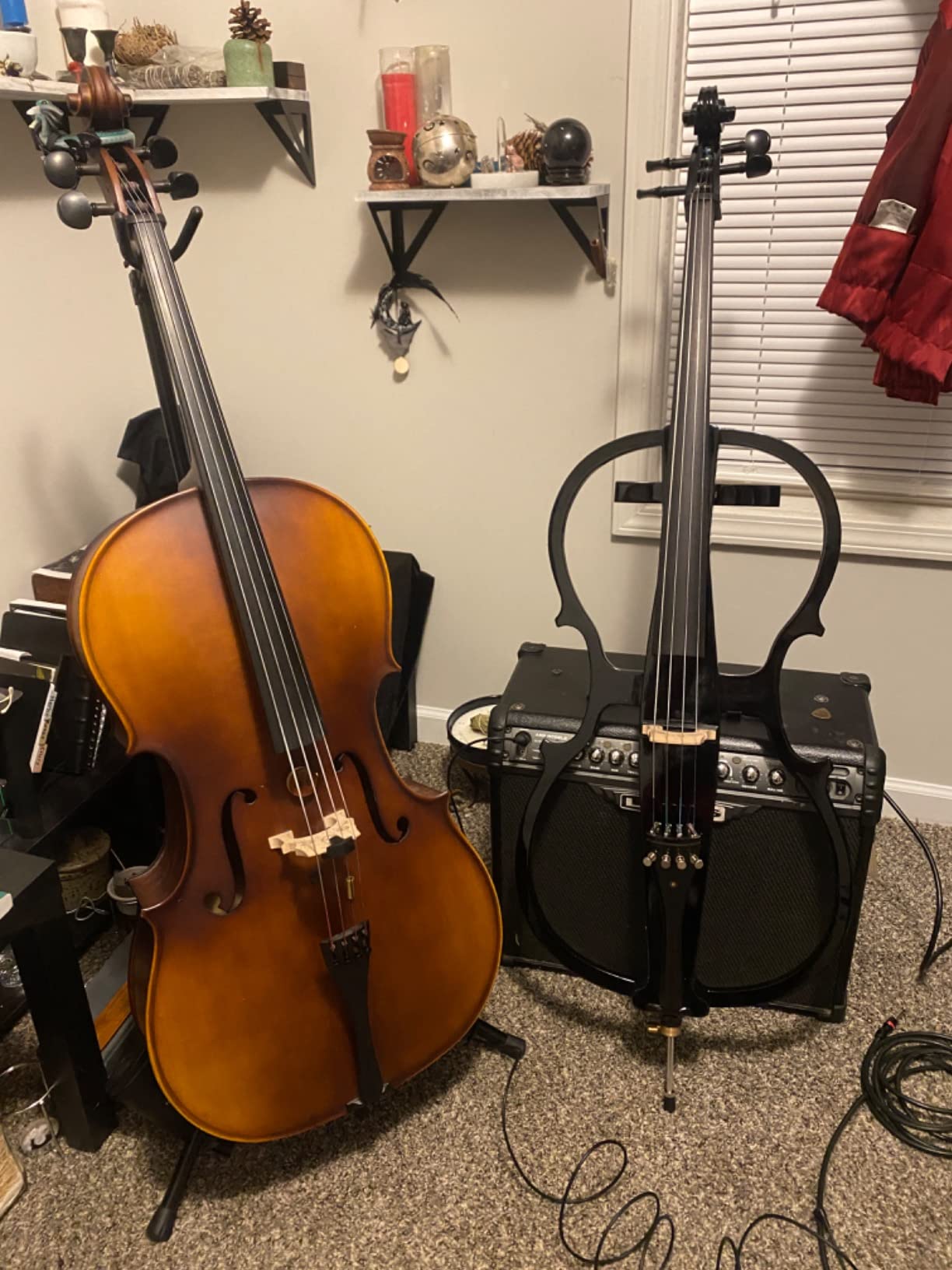 Cecilio 4/4 Silent Electric Cello with Ebony Fittings, Black Metallic customer photo 2