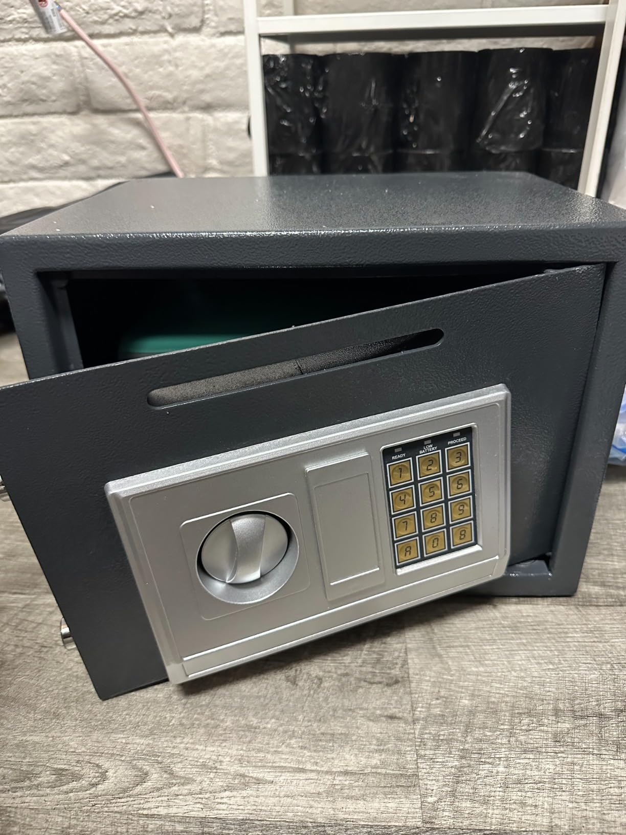Drop Safe - Digital Compact Steel Money Security Box with Keypad - Deposit Cash Easily – For Home or Business by Paragon Safe - Black, .54 Cubic Feet customer photo 1