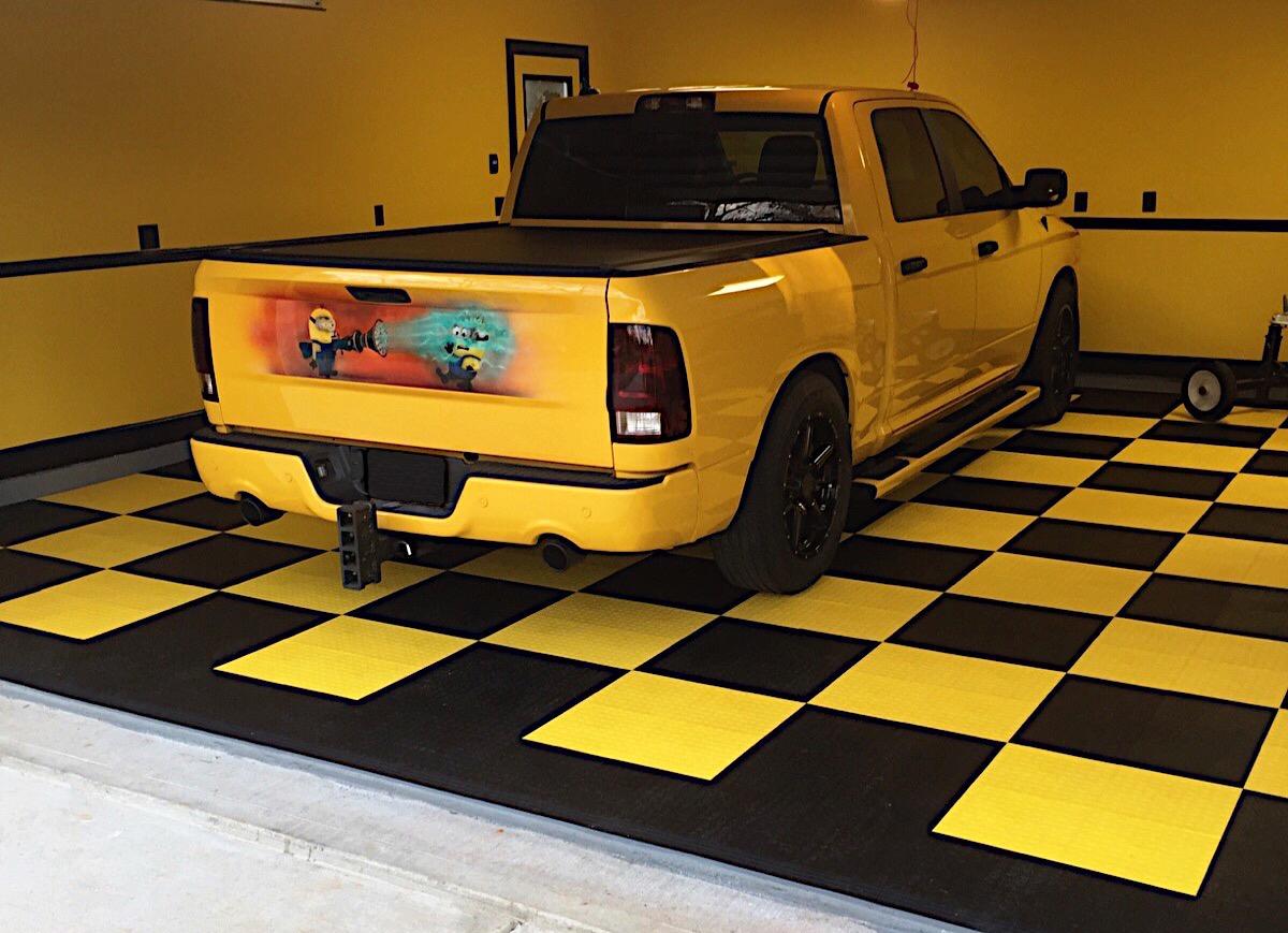 B0US4230 Garage Flooring Interlocking Tiles Coin Top Pack, Black, 30-Pack customer photo 2