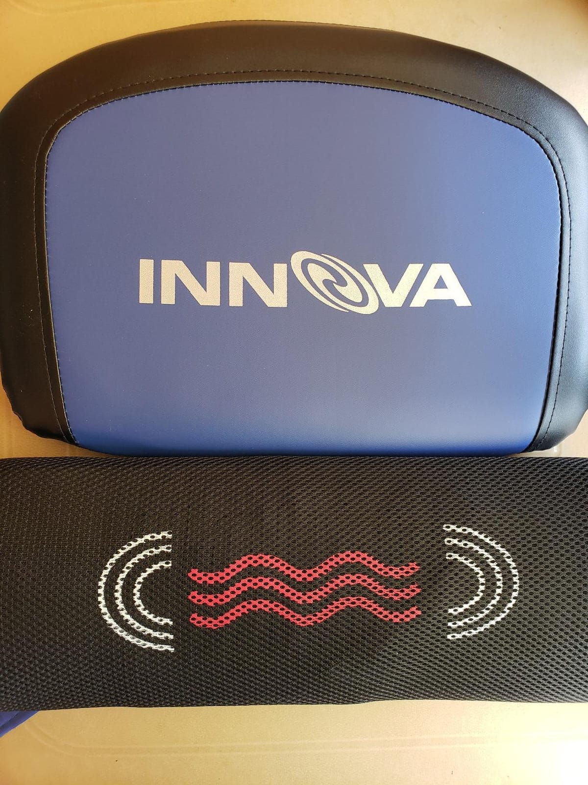 INNOVA HEALTH AND FITNESS ITM4800 Advanced Heat and Massage Inversion Table, Black/Blue/Gray customer photo 1
