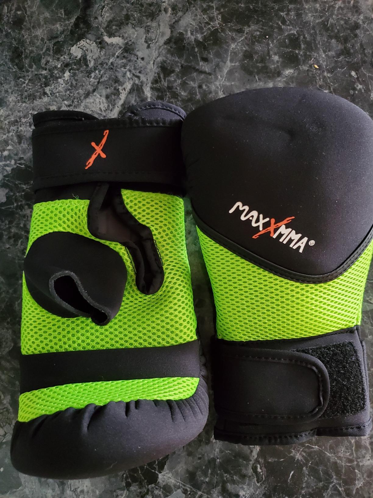 MaxxMMA Neoprene Washable Heavy Bag Gloves - Boxing Punching Training customer photo 2