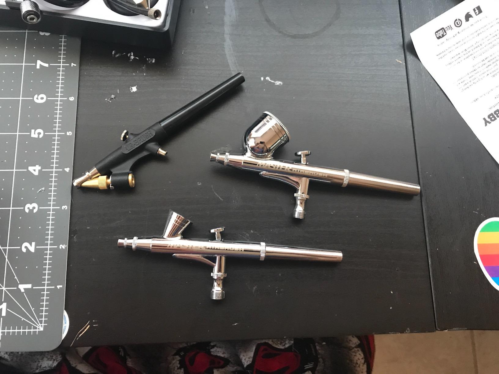 Master Airbrush Cool Runner II Airbrush Kit with 3 Airbrushes Acrylic Paint customer photo 2