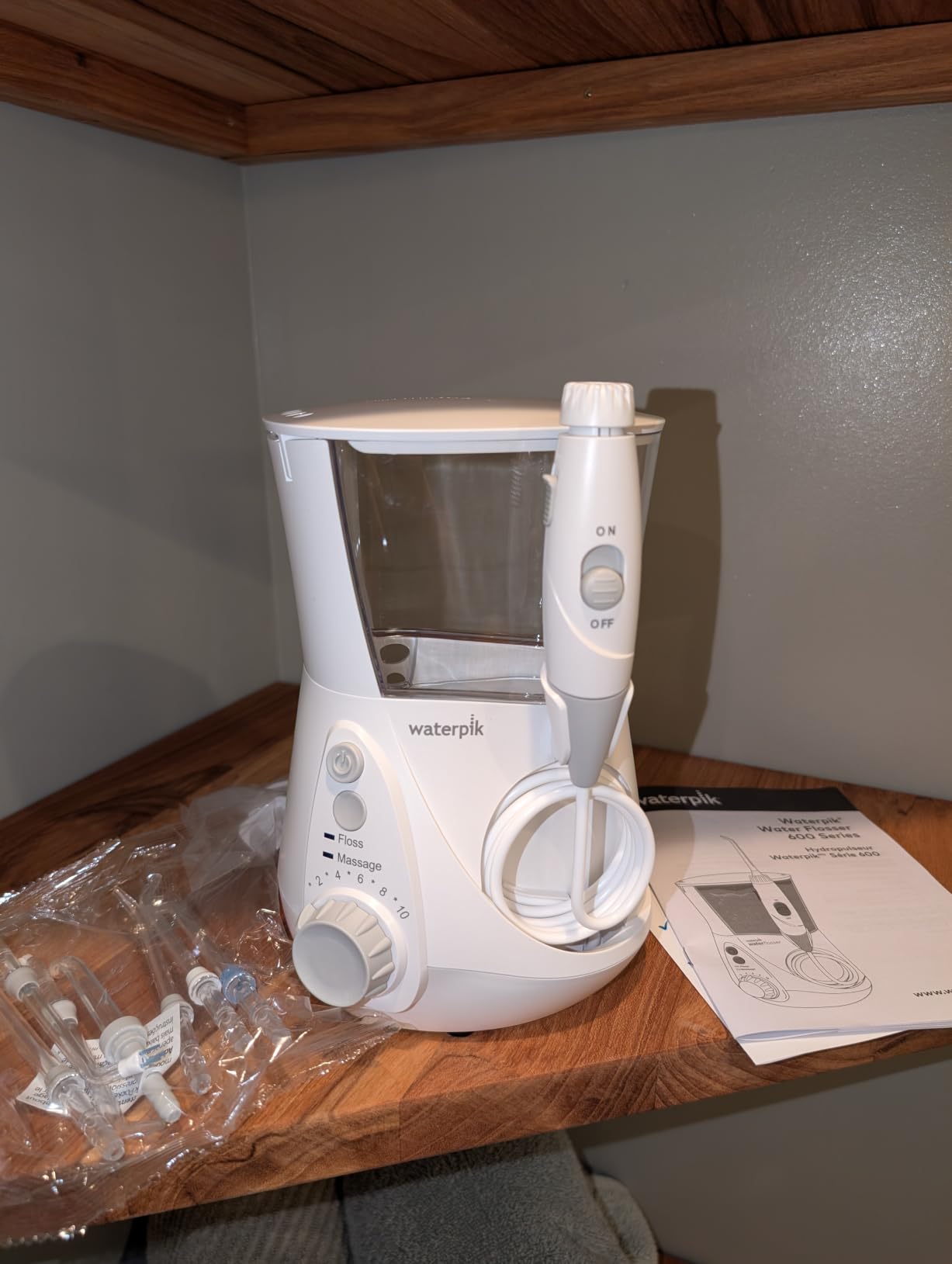 Waterpik Aquarius Countertop Water Flosser with 10 Settings, 7 Tips, White | For Daily Home Gum Health, Dental Braces, Implants, Teeth Cleaning, Multiple Users, ADA Accepted WP-660 customer photo 2