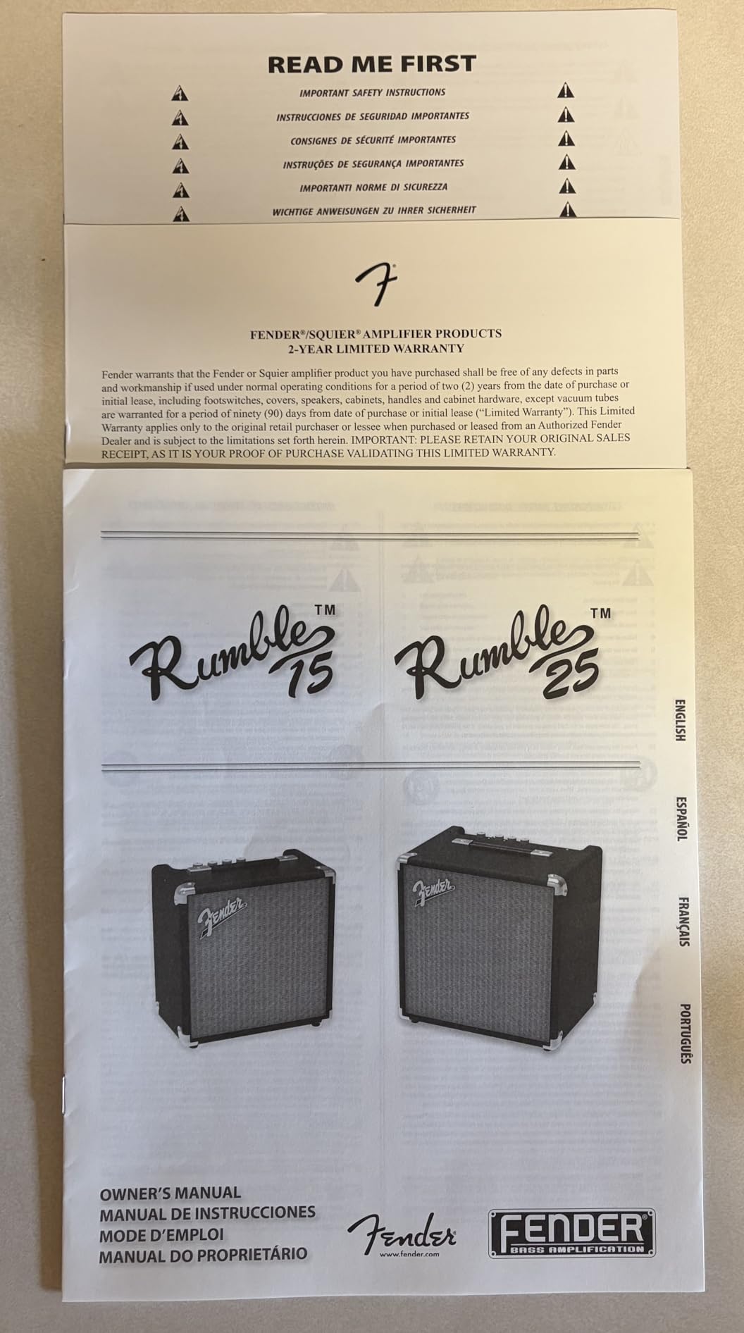 Fender Rumble 15 V3 Bass Guitar Amplifier, 15W Amp, Combo Amp, 2Yr Warranty customer photo 1