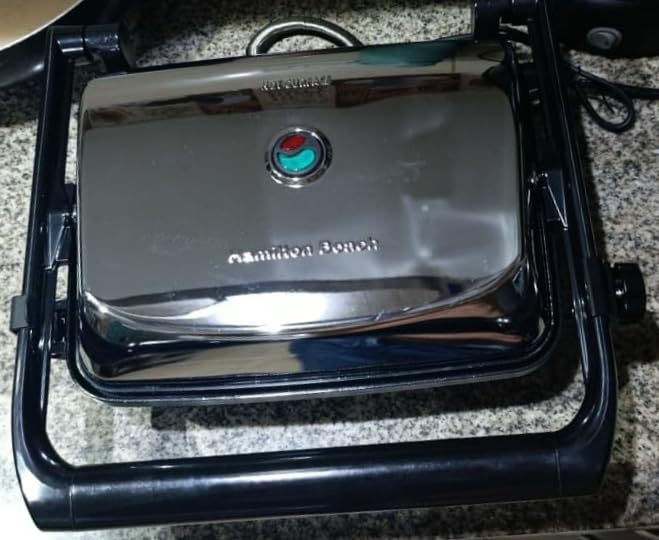 Hamilton Beach Panini Press, Sandwich Maker & Electric Indoor Grill | Floating Hinge Evenly Cooks Any Sandwich | Locking Lid | PFAS-Free Non-Stick 8