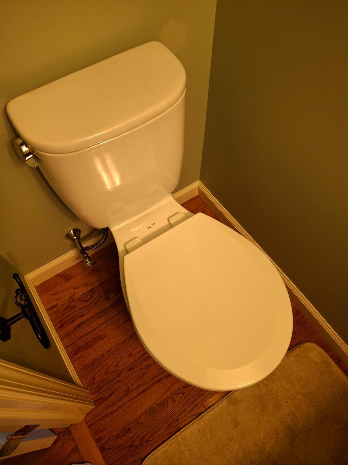 TOTO Entrada Two-Piece Round 1.28 GPF Universal Height Toilet, Cotton White - CST243EF#01 customer photo 1