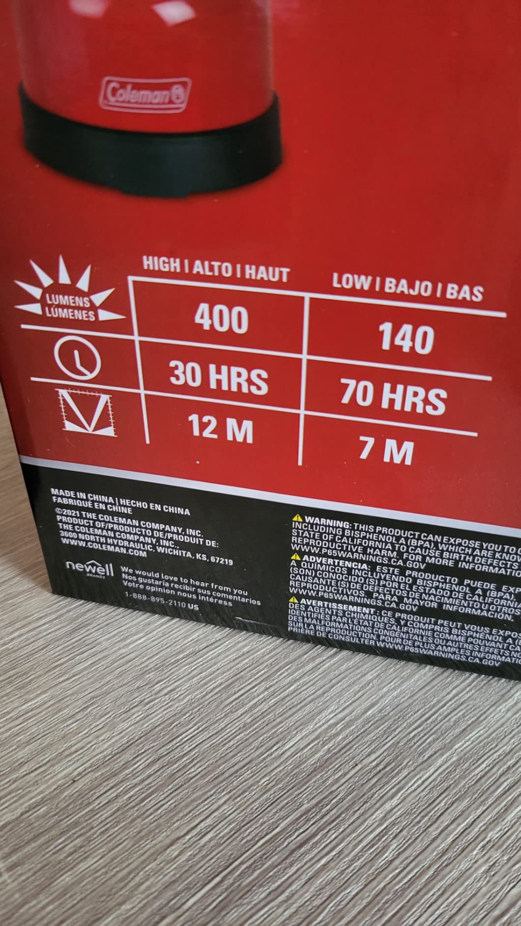 Coleman 400L LED Lantern, Water & Impact-Resistant Lantern with Carry Handle, Lifetime LED Lights Never Need Replacing, 4D Battery not Included customer photo 1