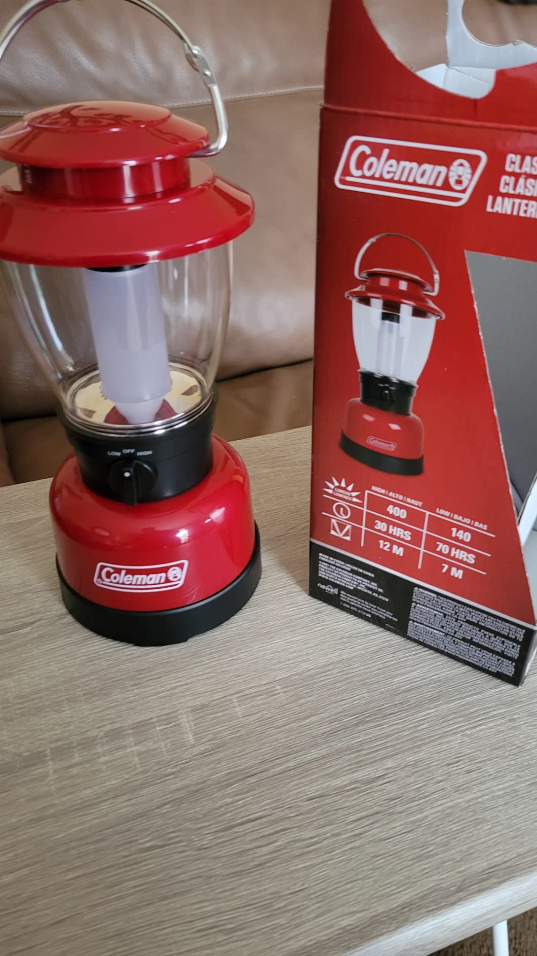 Coleman 400L LED Lantern, Water & Impact-Resistant Lantern with Carry Handle, Lifetime LED Lights Never Need Replacing, 4D Battery not Included customer photo 2