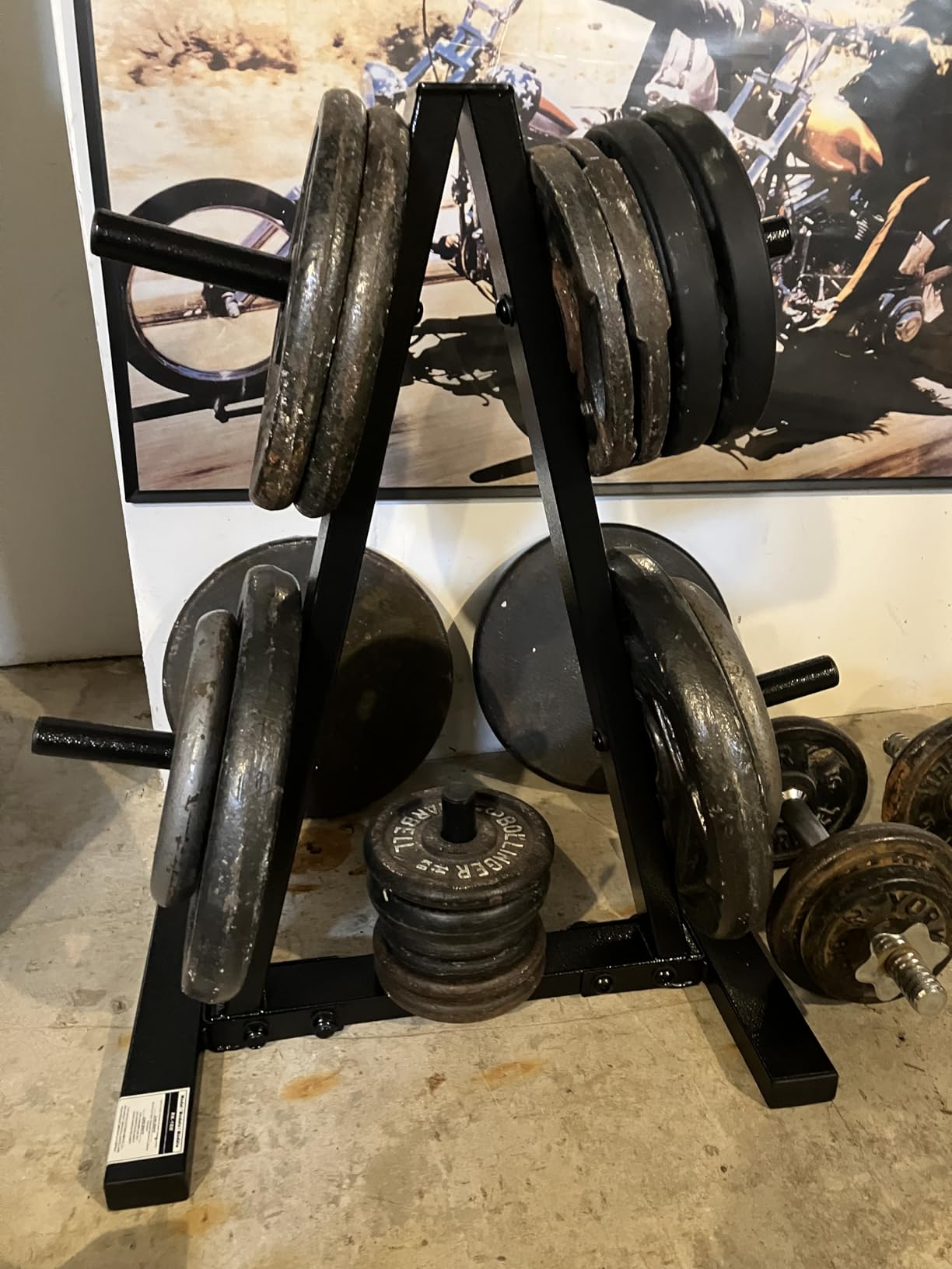 CAP Barbell 1-Inch Plate Tree Rack, Black customer photo 1