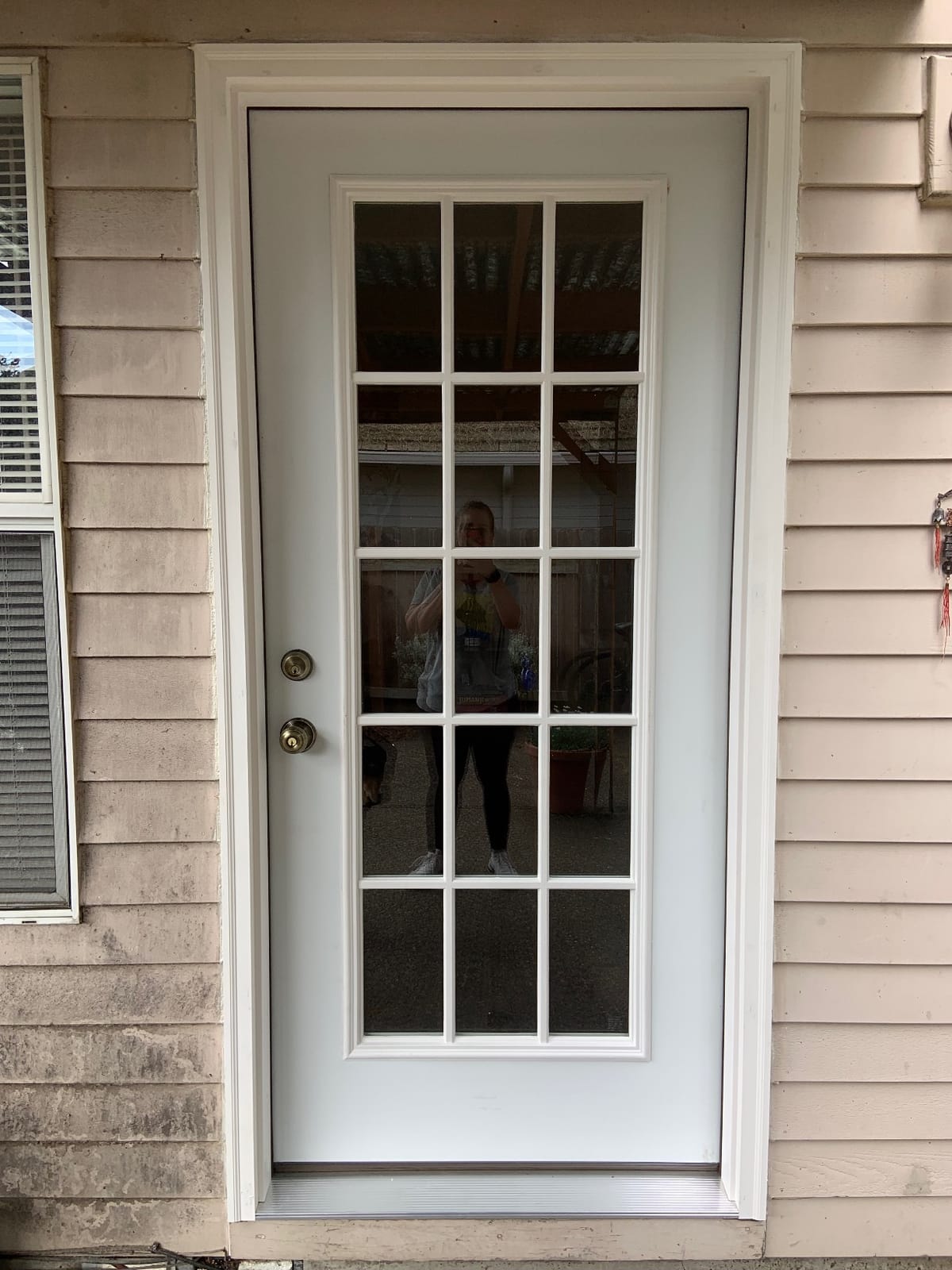 National Door Company Z000787L Steel Primed, Left Hand in-Swing, Prehung Front Door, 15 Lite External Grilles, Clear Glass, 36