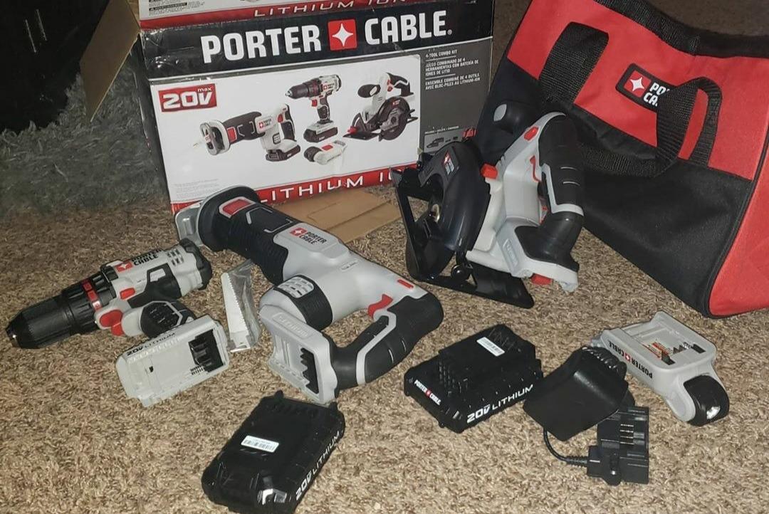 PORTER-CABLE 20V MAX Power Tool Combo Kit, 4-Tool Cordless Power Tool Set with 2 Batteries and Charger (PCCK616L4) customer photo 2