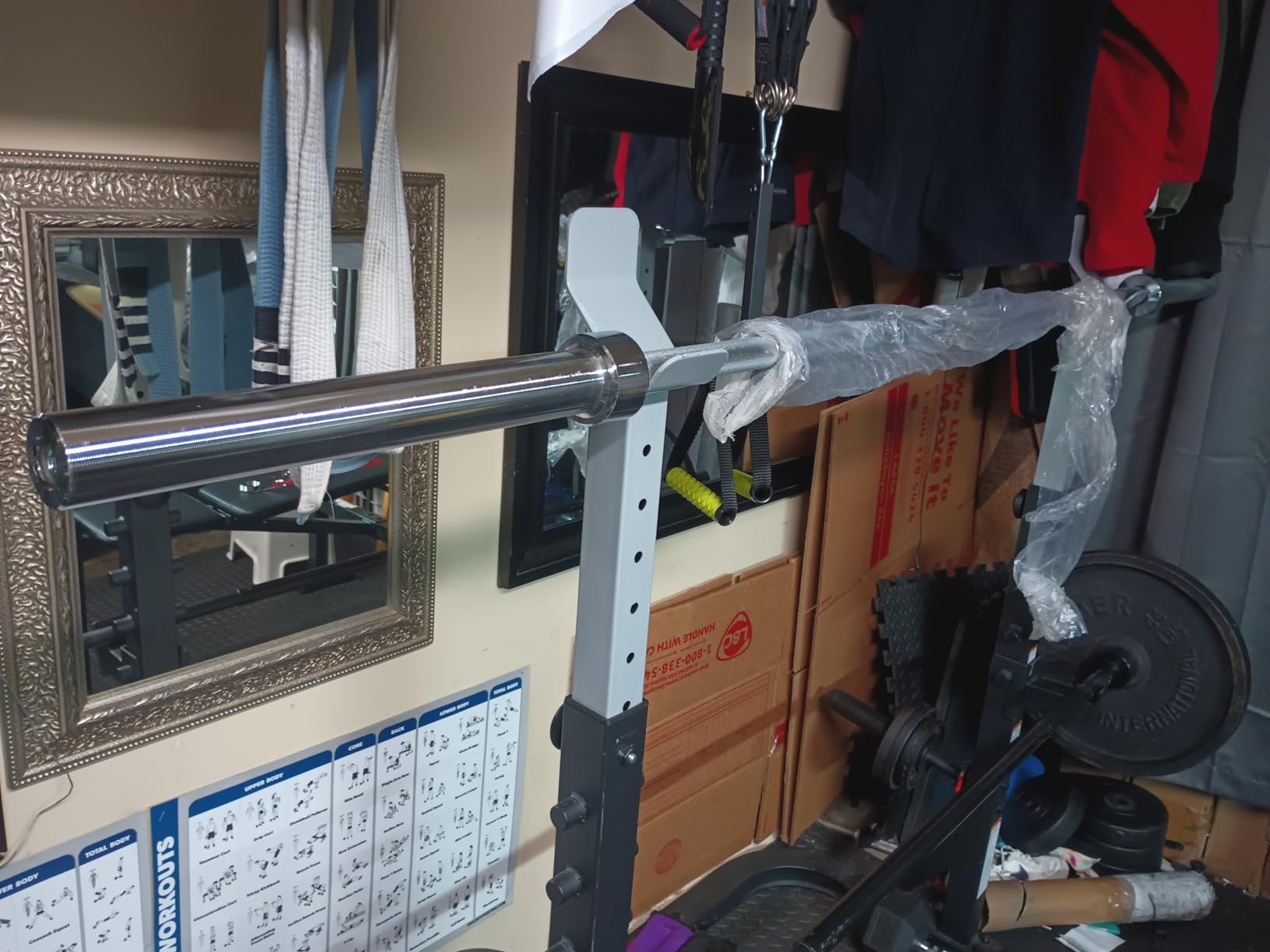 Yaheetech 7FT Olympic Barbell, 330LB Carbon Steel Weight Bar for Home Gym customer photo 1