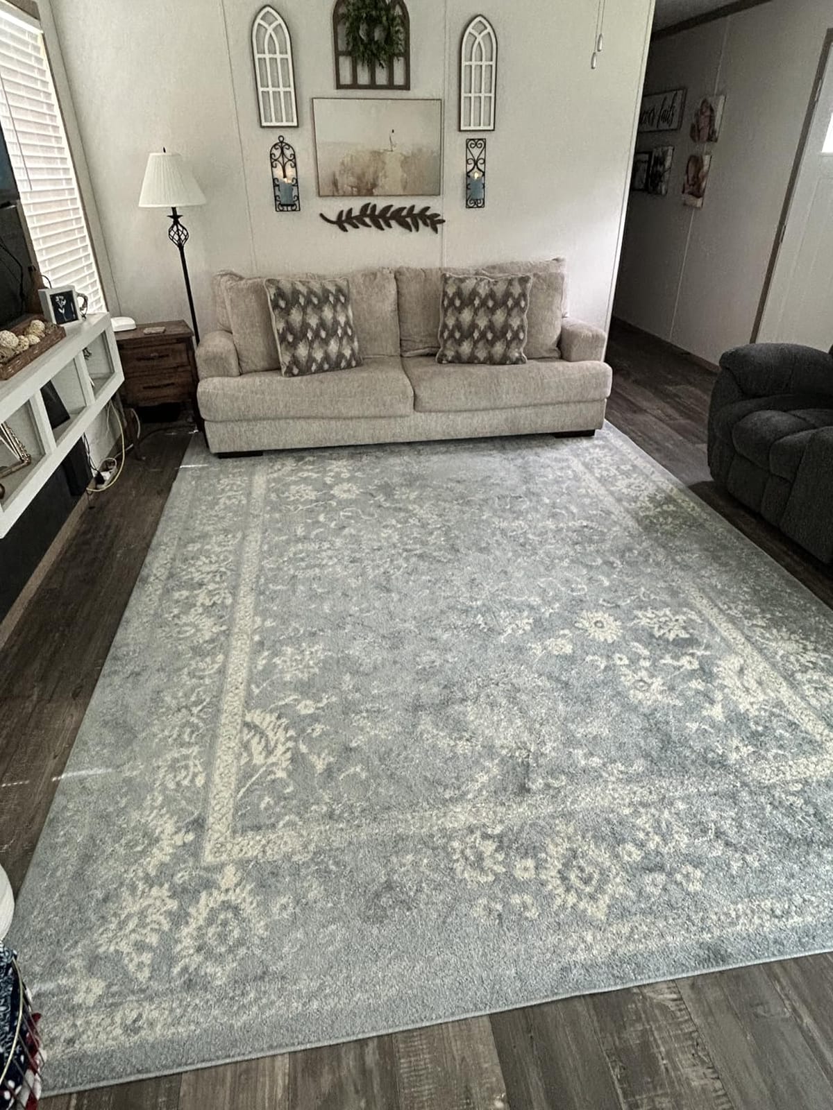 SAFAVIEH Area Rug 8x10 - Adirondack Collection - Large - Ivory & Sage, Distressed Vintage Floral Design, Non-Shedding & Easy to Clean, Ideal for Living Room, Bedroom, Dining Space (ADR109V) customer photo 1