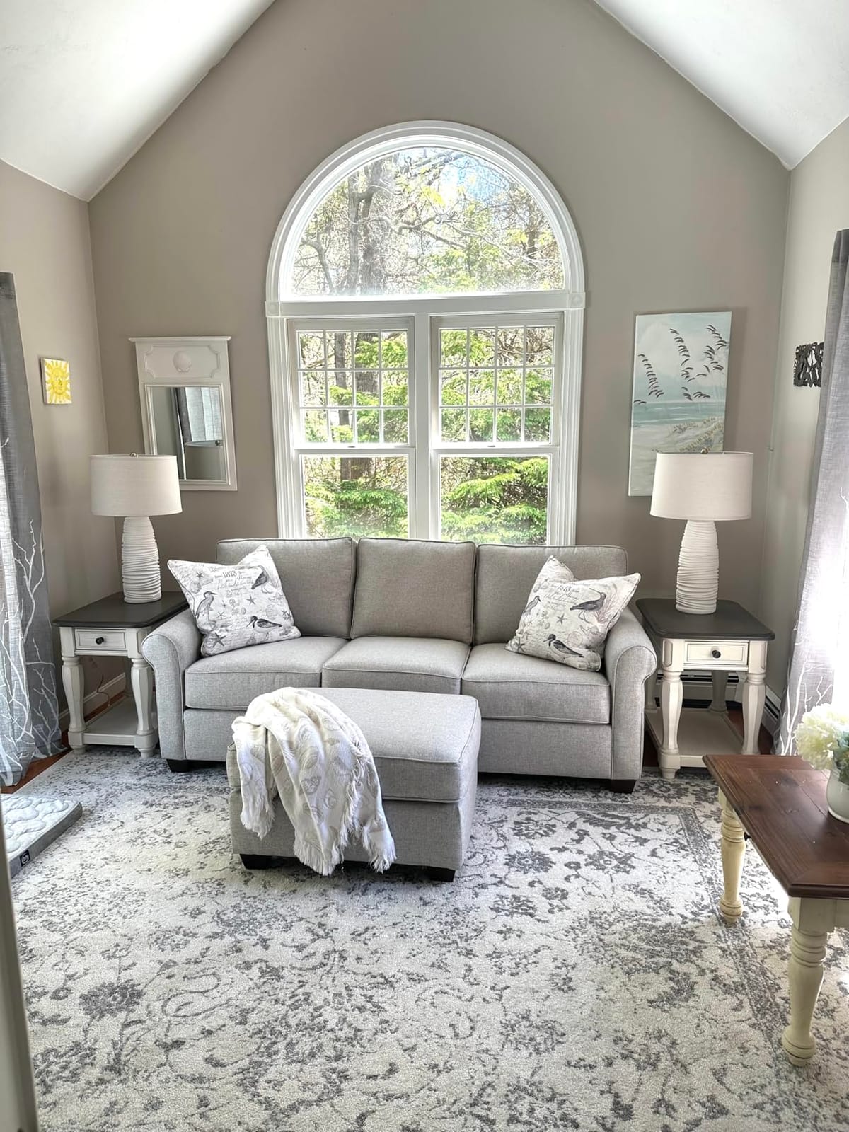 SAFAVIEH Area Rug 8x10 - Adirondack Collection - Large - Ivory & Sage, Distressed Vintage Floral Design, Non-Shedding & Easy to Clean, Ideal for Living Room, Bedroom, Dining Space (ADR109V) customer photo 2