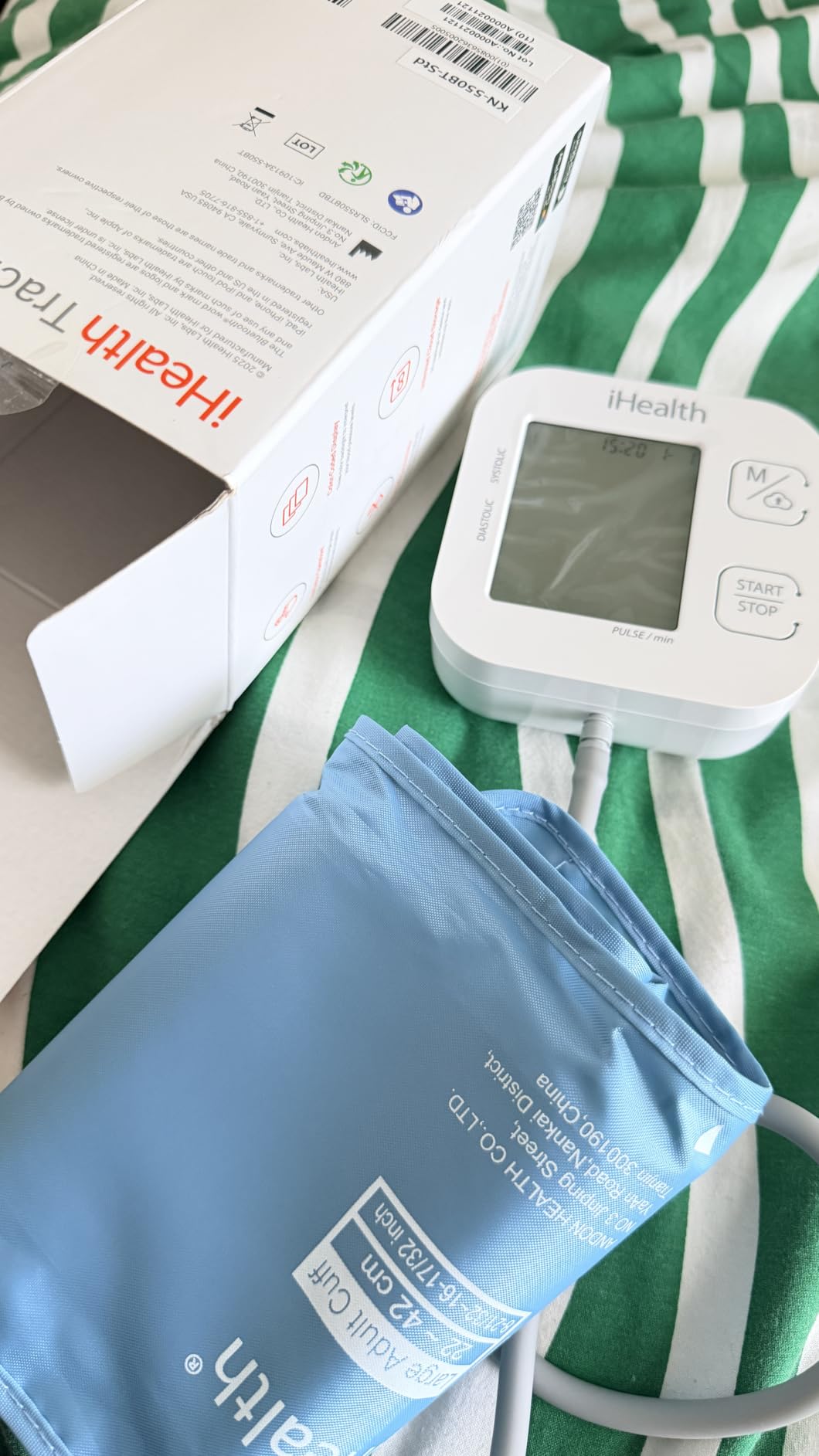 iHealth Track Smart Upper Arm Blood Pressure Monitor with Wide-Range Cuff | Bluetooth BP monitor for standard to large adult arms, compatible with iOS and Android customer photo 2
