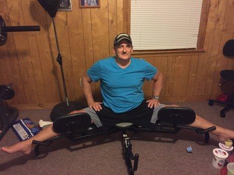 Century Versaflex 2.0 Stretching Machine Black | Heavy-Duty Steel Construction with Supportive Backrest | Adjustable Leg Stretch Trainer for Flexibility, Splits & Range of Motion | Home Gym Equipment customer photo 1