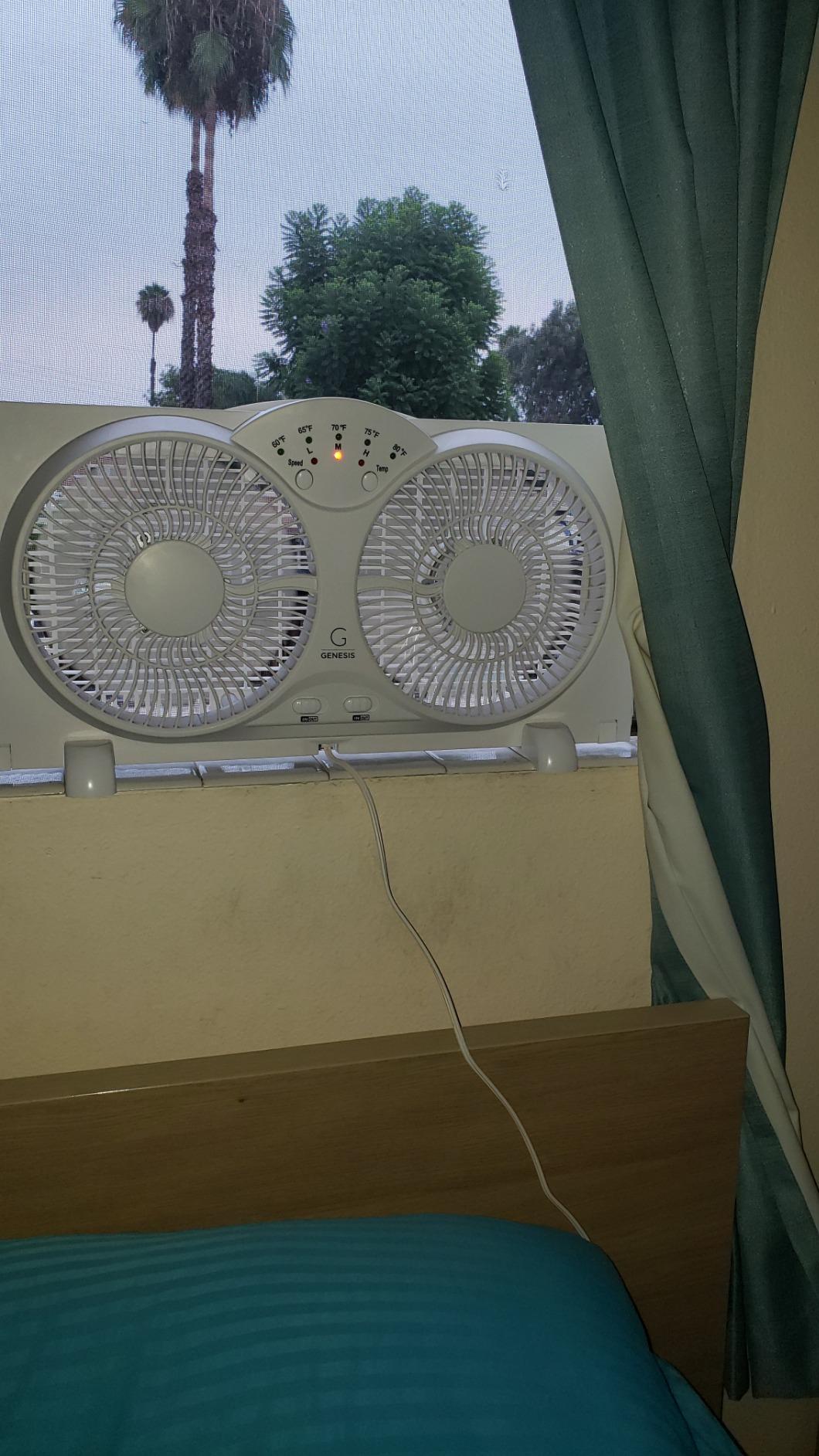 Genesis Twin Fan High Velocity Reversible AirFlow Fan, LED Indicator Lights Adjustable Thermostat & Max Cool Technology, ETL Certified, White (A1WINDOWFAN) customer photo 2