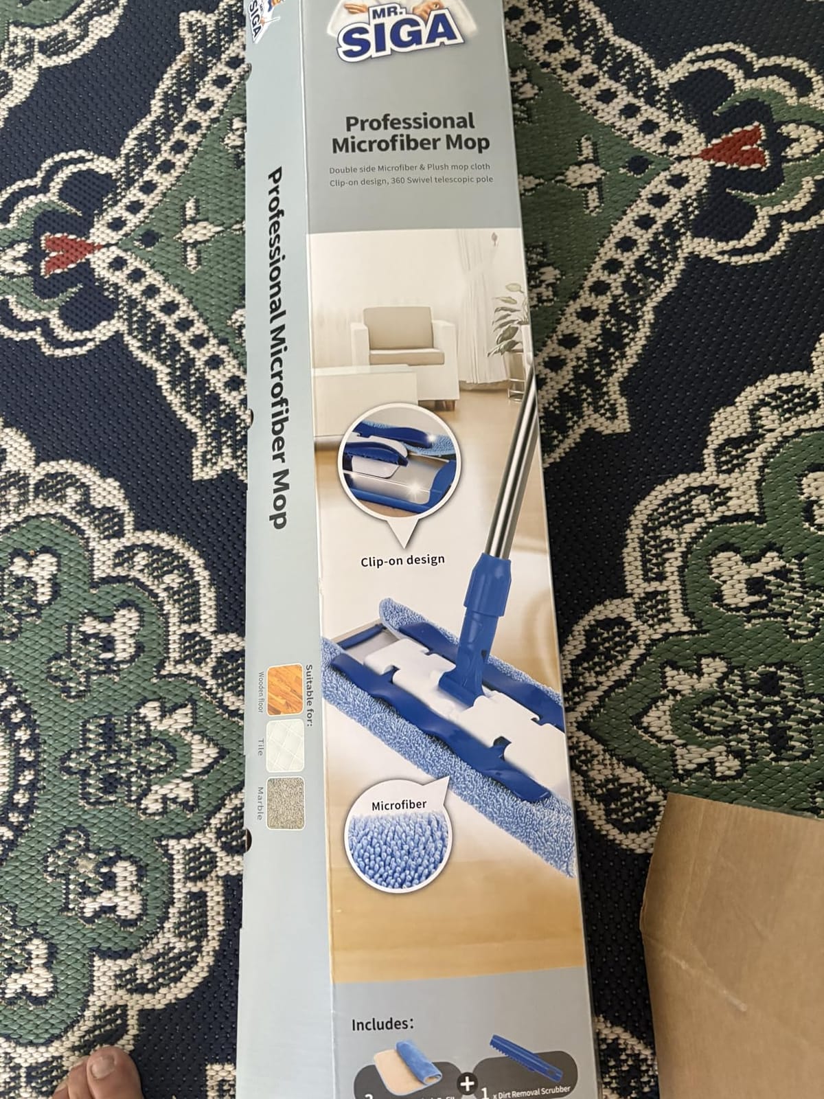 MR.SIGA Professional Microfiber Mop for Hardwood, Laminate Floor Cleaning customer photo 2