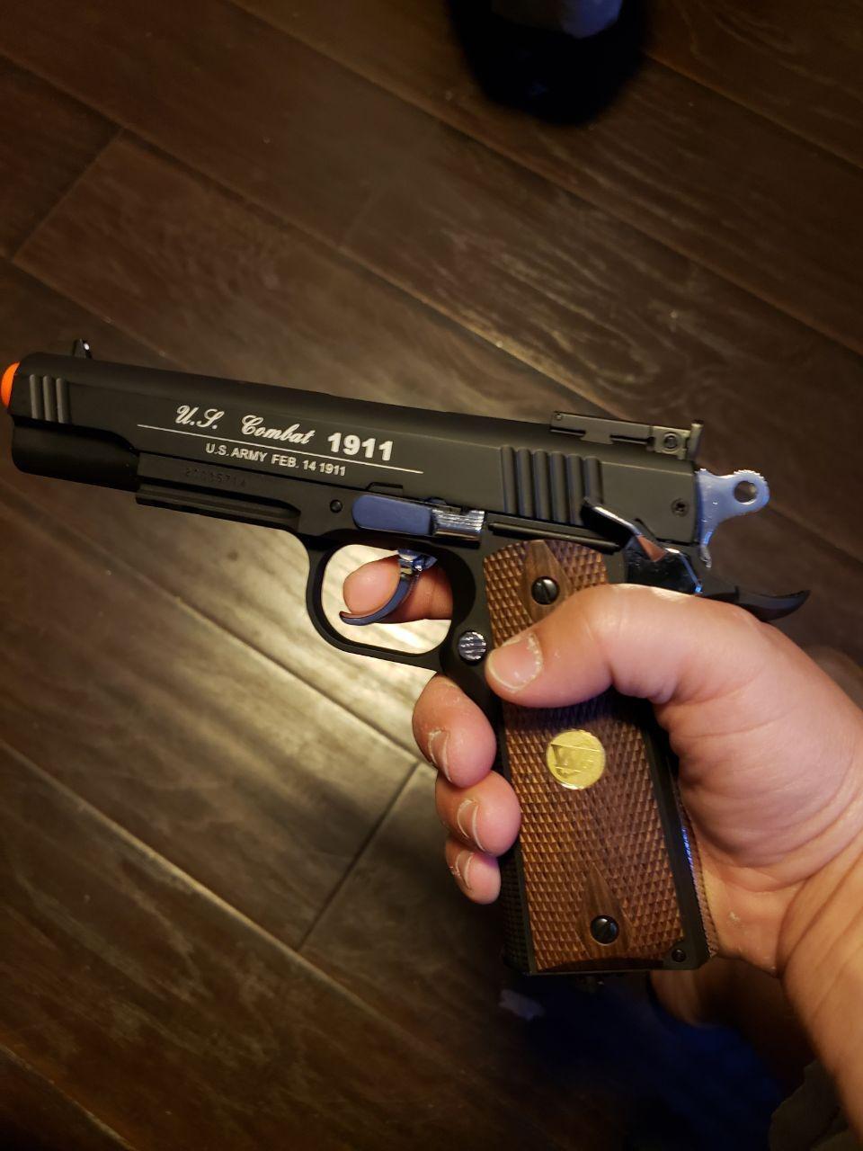 500 fps new full metal wg airsoft m 1911 gas co2 hand gun pistol w/ 6mm bb bbs(Airsoft Gun) customer photo 2