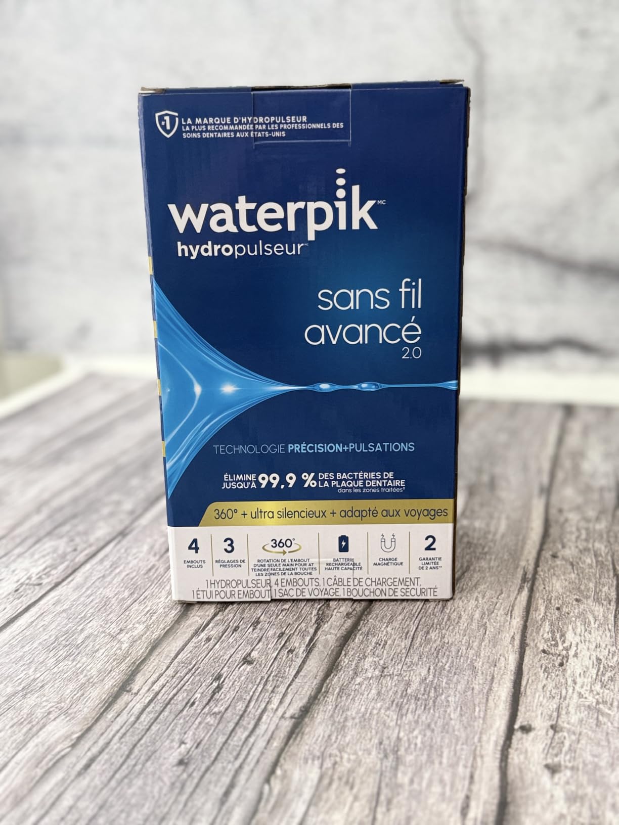 Waterpik Cordless Advanced Portable Water Flosser, Rechargeable, White | 3 Settings, 4 Tips, Travel Bag, for Gums, Teeth, Dental Braces, Implants, Shower Use ADA Accepted WP-580 customer photo 1