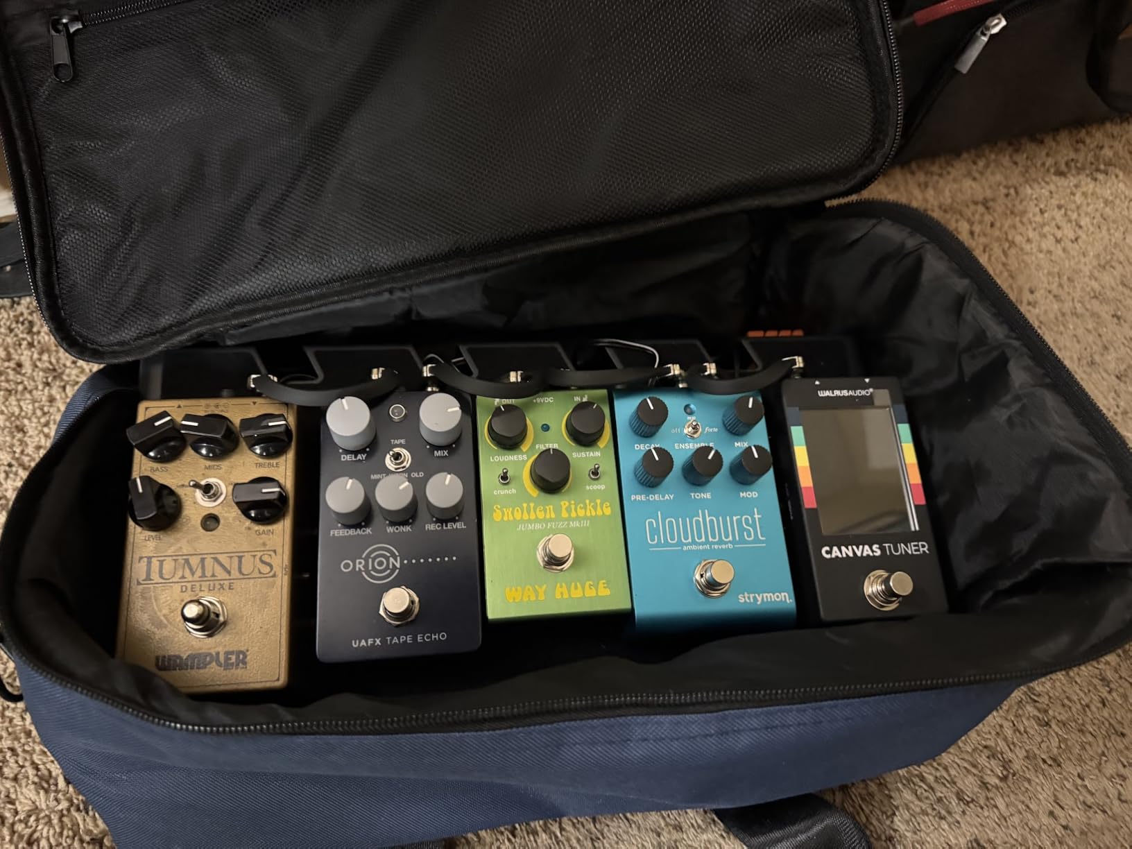 Donner DB-3 Guitar Pedal Board, Aluminum, 20 x 11.4 x 4 in, Bag customer photo 2