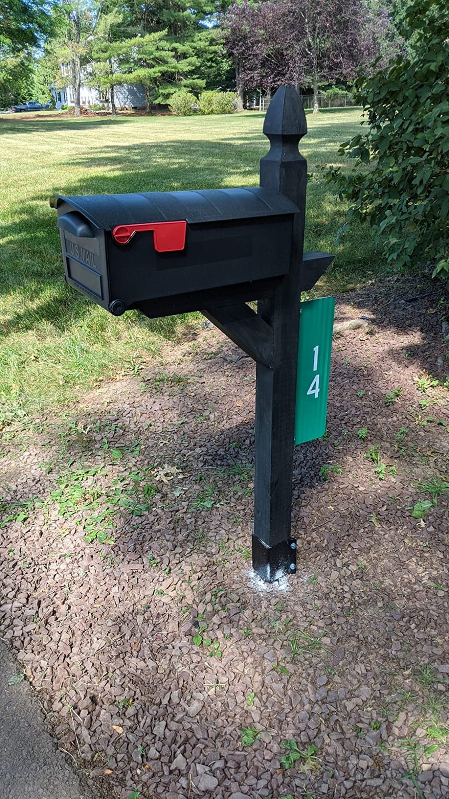 Gibraltar Mailboxes Patriot Large Capacity Rust-Proof Plastic Black, Post-Mount Mailbox, GMB515B01 customer photo 1