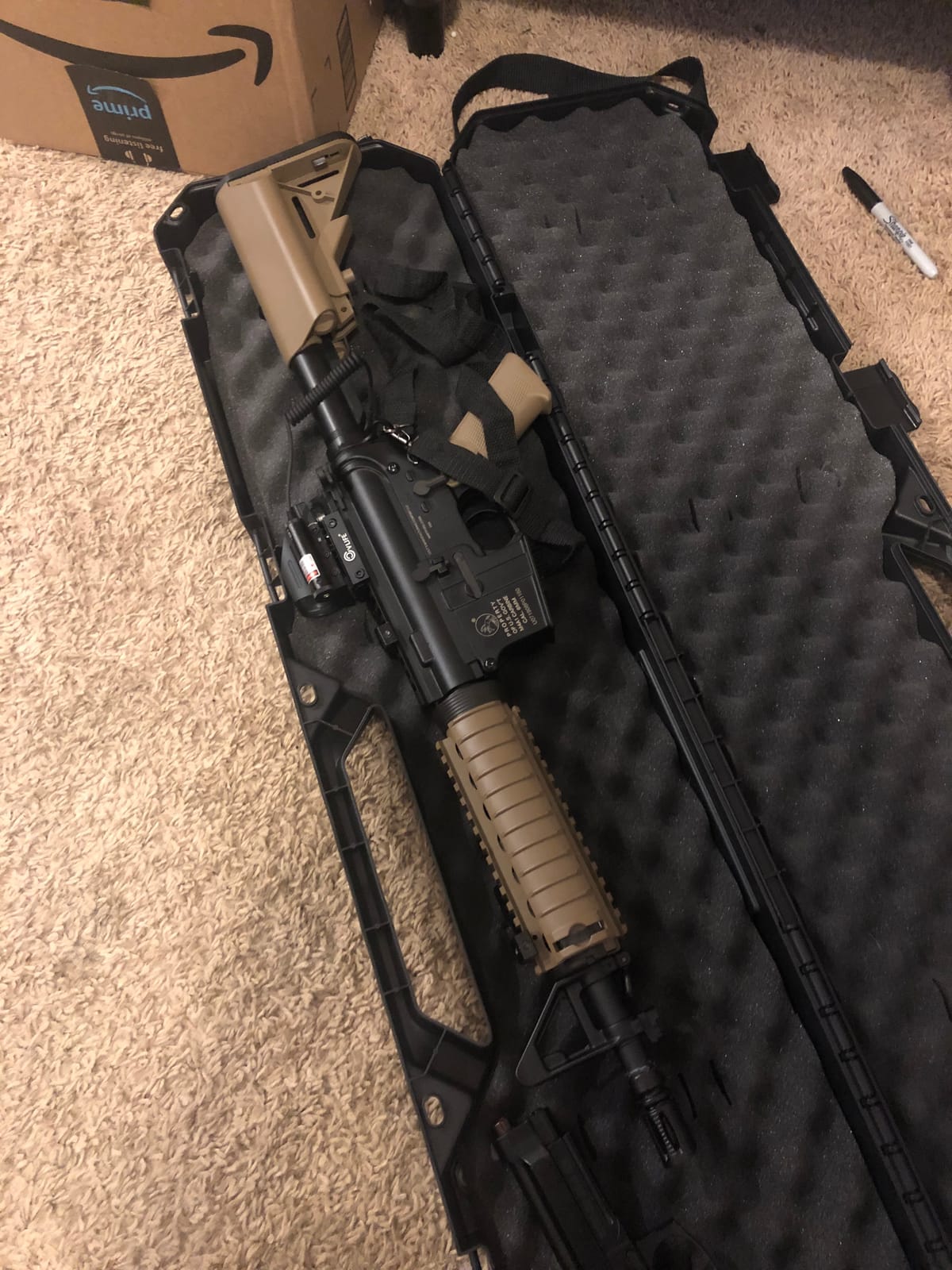 SOFT AIR USA Colt M4A1 M4 CQBR AEG Electric Airsoft Rifle with Adjustable Hop-Up, Dark Earth/Tan, 453 FPS customer photo 1