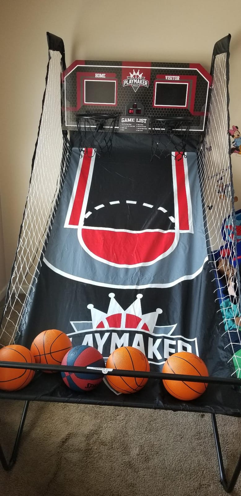 Triumph Playmaker Shootout Basketball Arcade Game – Electronic Scorer, LED Display, 8 Game Modes, 4 Balls, Pump & Quick Connect Frame – Fast-Paced Indoor Fun for Kids, Teens & Family Game Nights customer photo 2