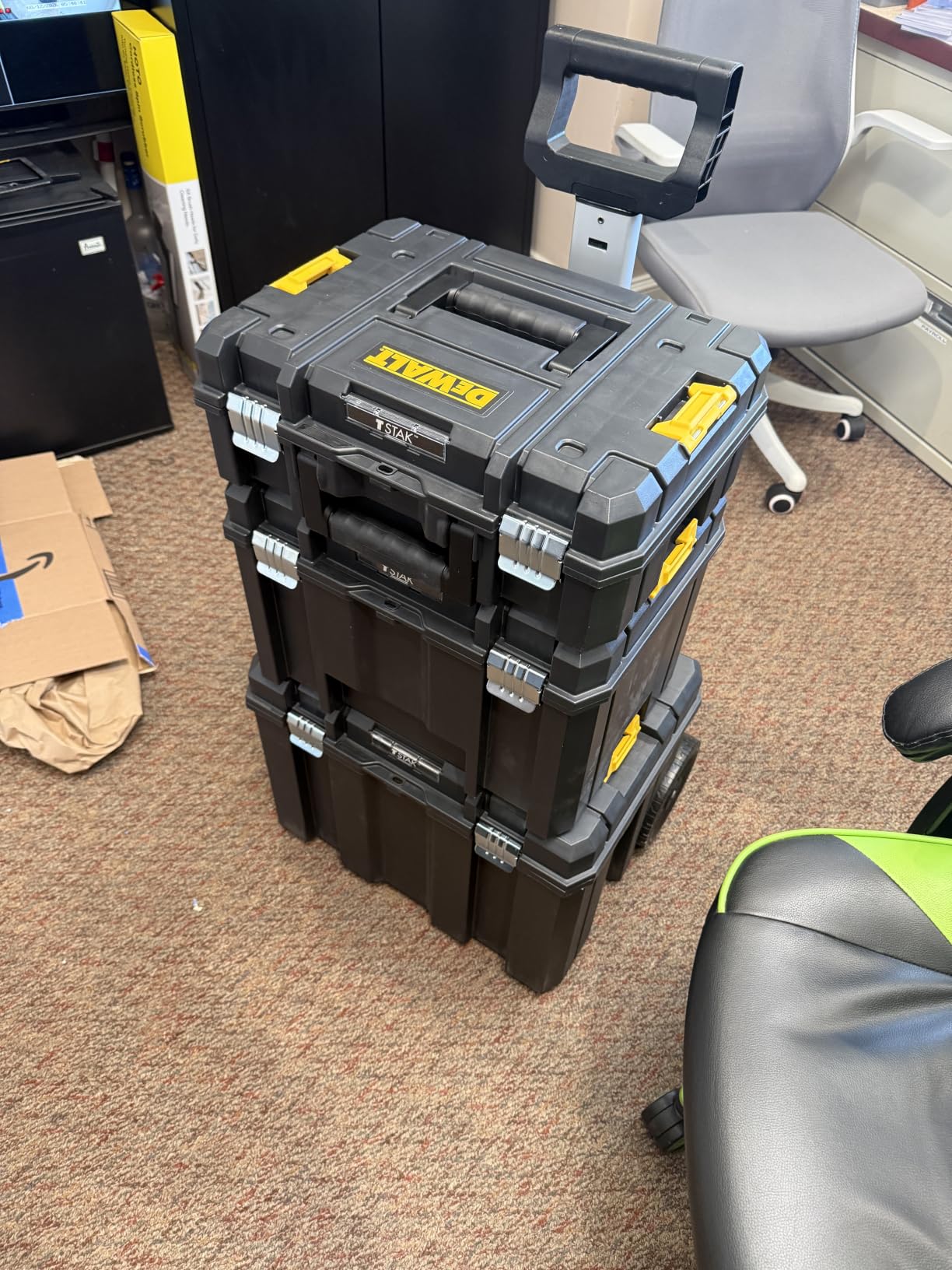 DEWALT Tool Box with Wheels Modular, Large Rolling Tool Box With Telescopic Handle, Portable Carrier Deep Stackable TSTAK Storage (DWST17820) customer photo 2