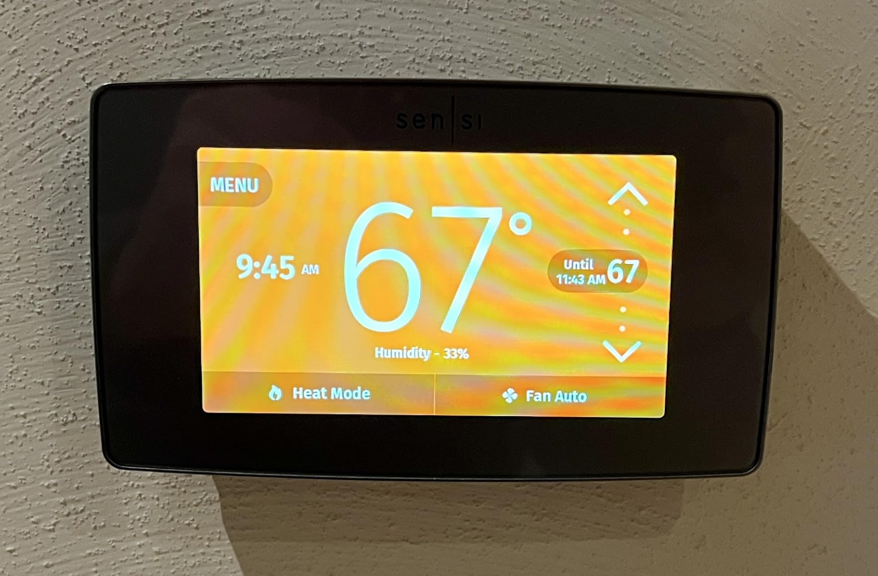 Sensi Touch Smart Thermostat by Emerson with Touchscreen Color Display, Programmable, Wi-Fi, Works with Alexa, Energy Star Certified, ST75 - Black customer photo 2