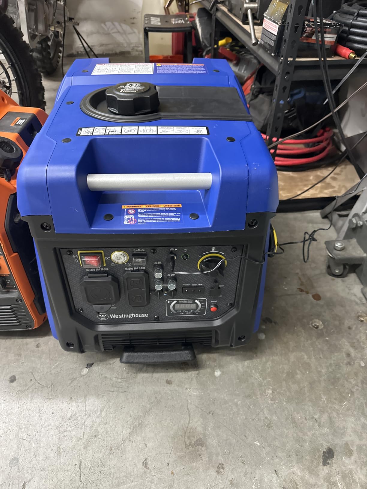 Westinghouse 5000 Peak Watt Super Quiet Portable Inverter Generator, Remote Electric Start with Auto Choke, Wheel & Handle Kit, RV Ready, Gas Powered, Parallel Capable customer photo 1