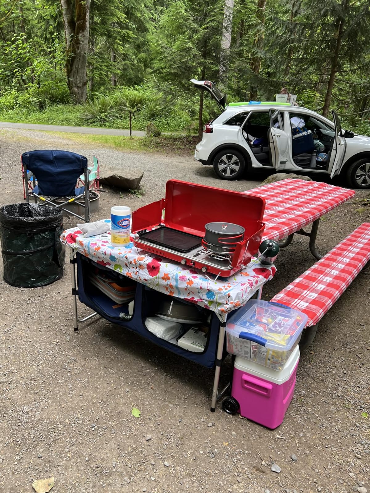 CampLand Outdoor Folding Table Aluminum Lightweight Height Adjustable with Storage Organizer for BBQ, Party, Camping customer photo 2