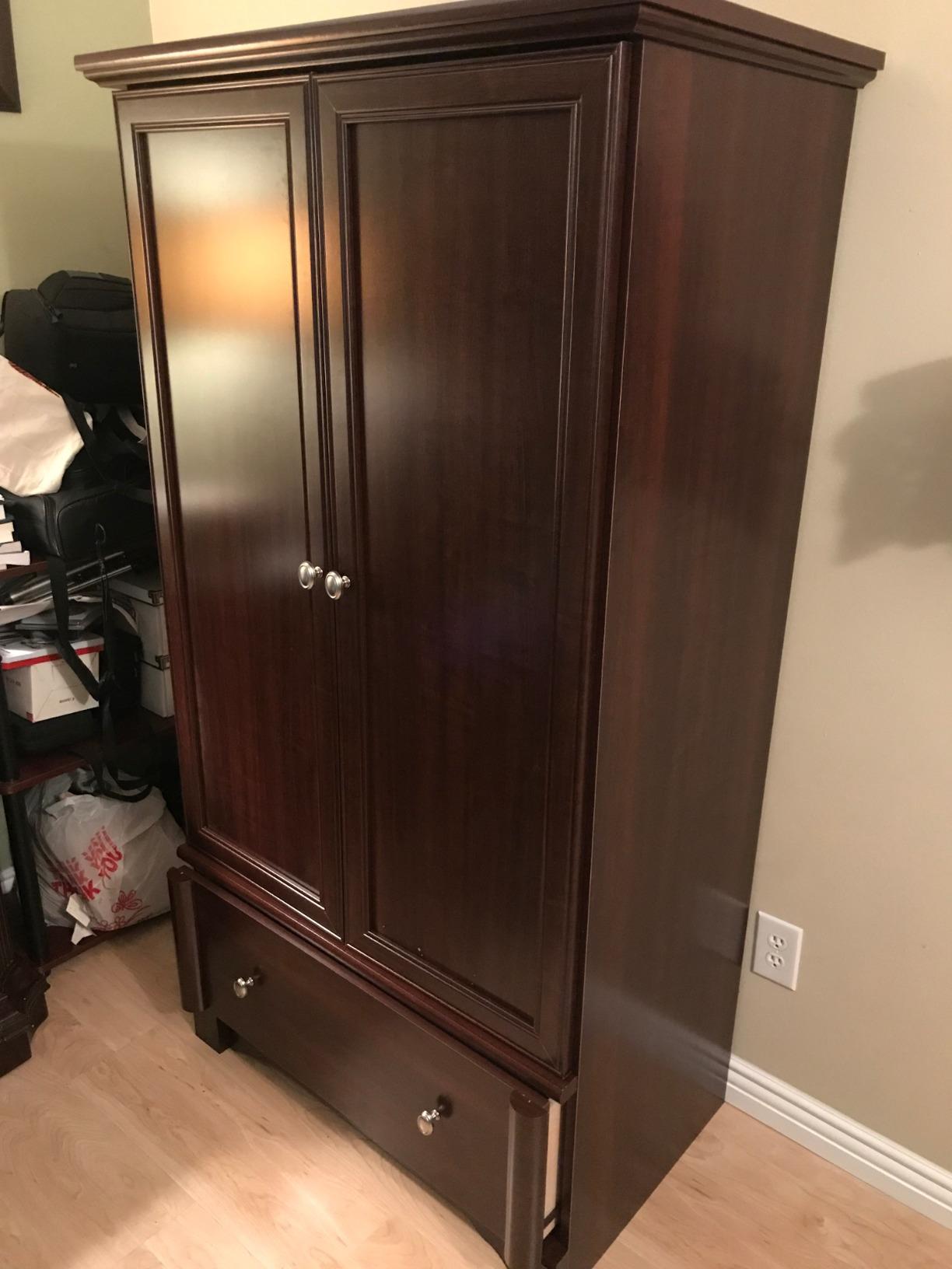 Sauder Palladia Armoire, Vintage Oak finish customer photo 2