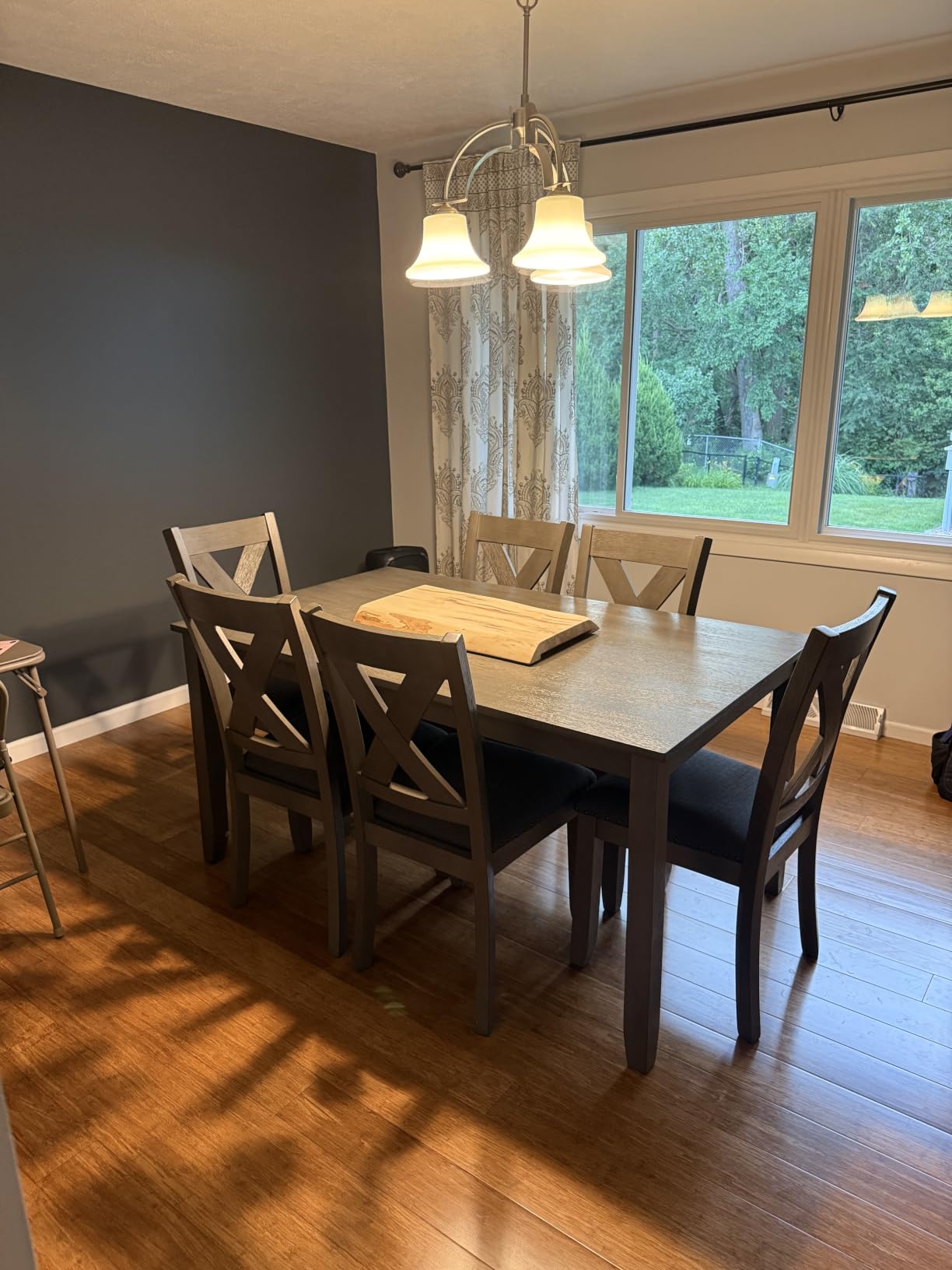 Signature Design by Ashley Rokane 7-Piece Dining Table Set for 6, Brown customer photo 1